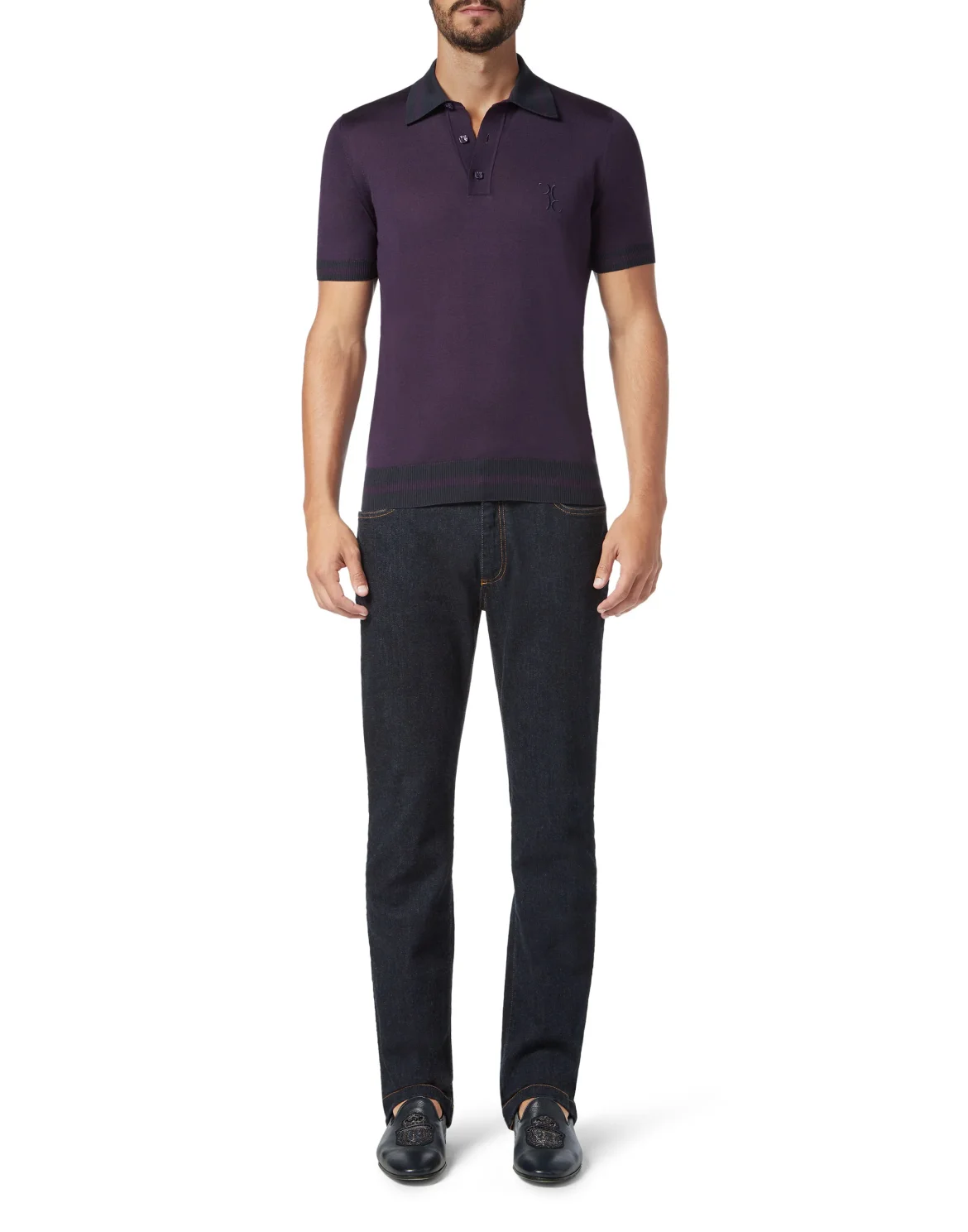 Pullover Polo-Neck SS Double B, цвет: Фиолетовый