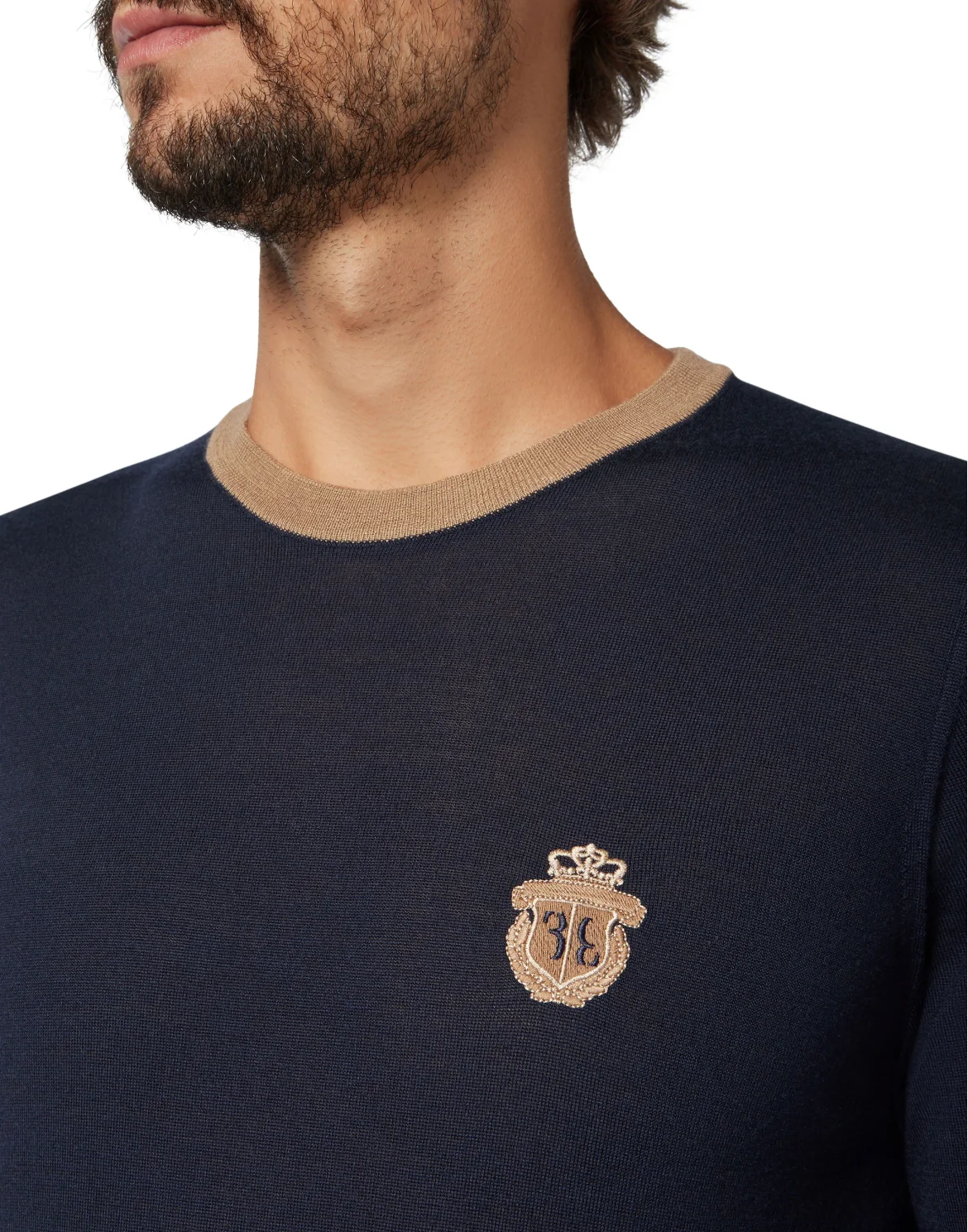 Pullover Round Neck LS Crest, цвет: Синий