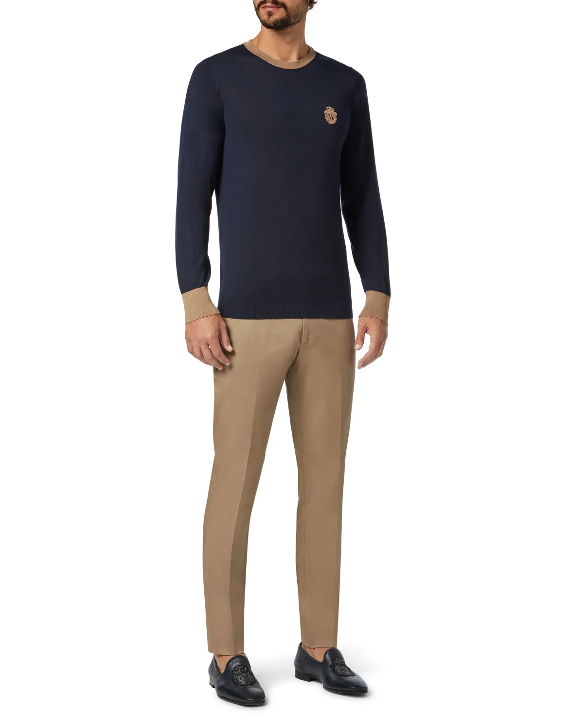 Pullover Round Neck LS Crest, цвет: Синий