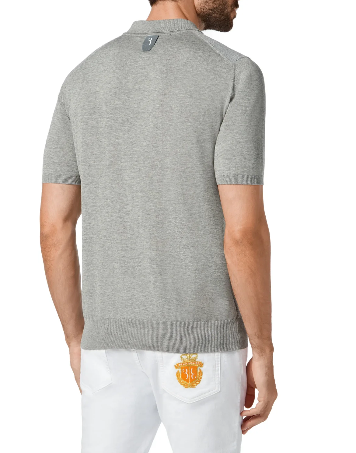 Pullover zip mock SS Double B, цвет: Белый