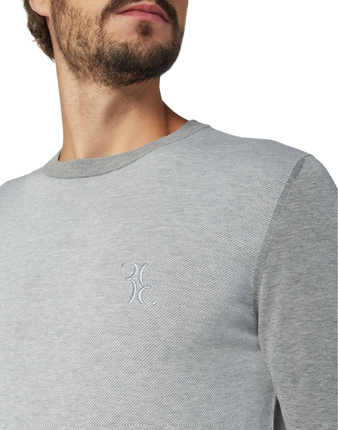 Pullover Round Neck LS Double B, цвет: Белый
