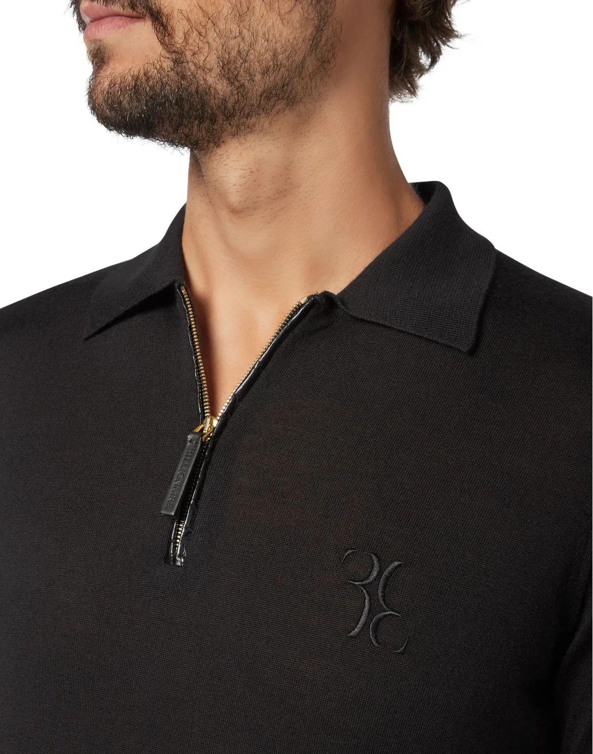 Pullover zip mock SS Luxury, цвет: Черный