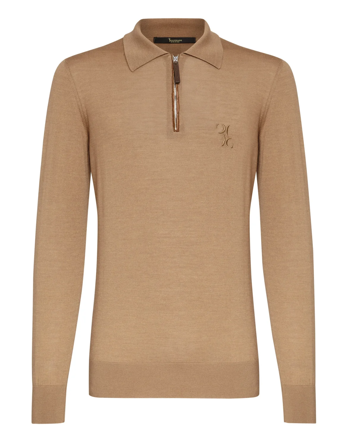 Pullover zip mock LS Luxury, цвет: Бежевый