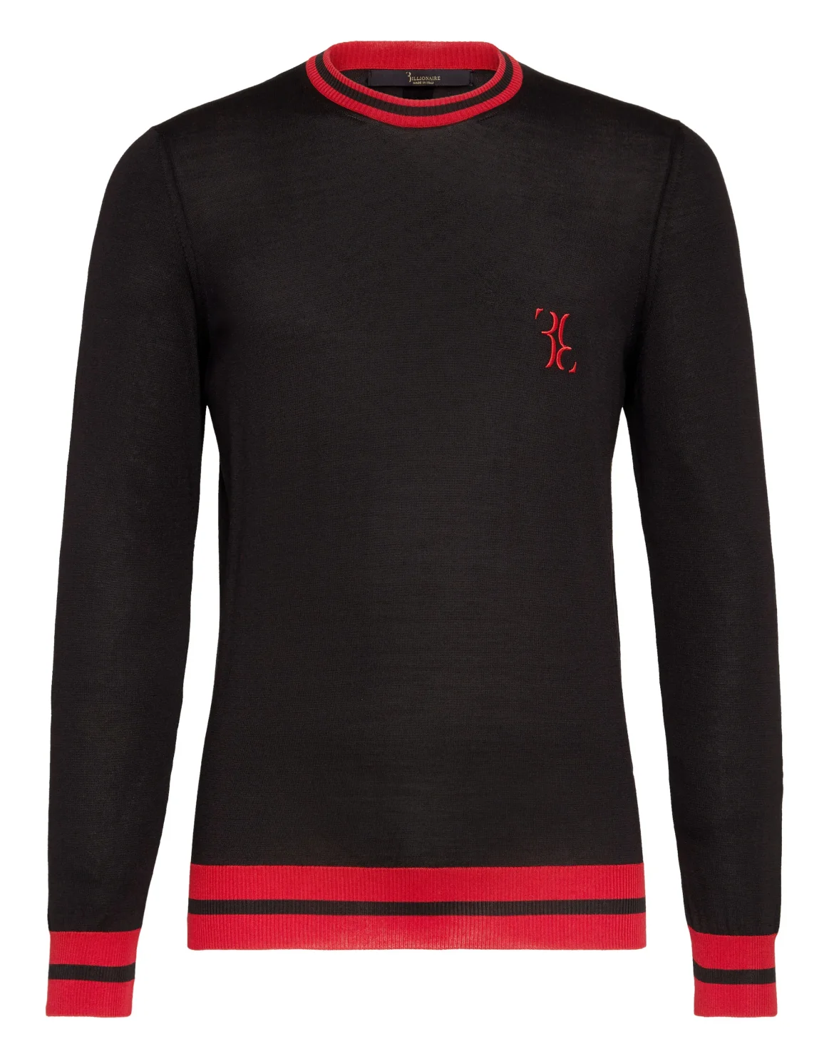 Pullover Round Neck LS Double B, цвет: Черный