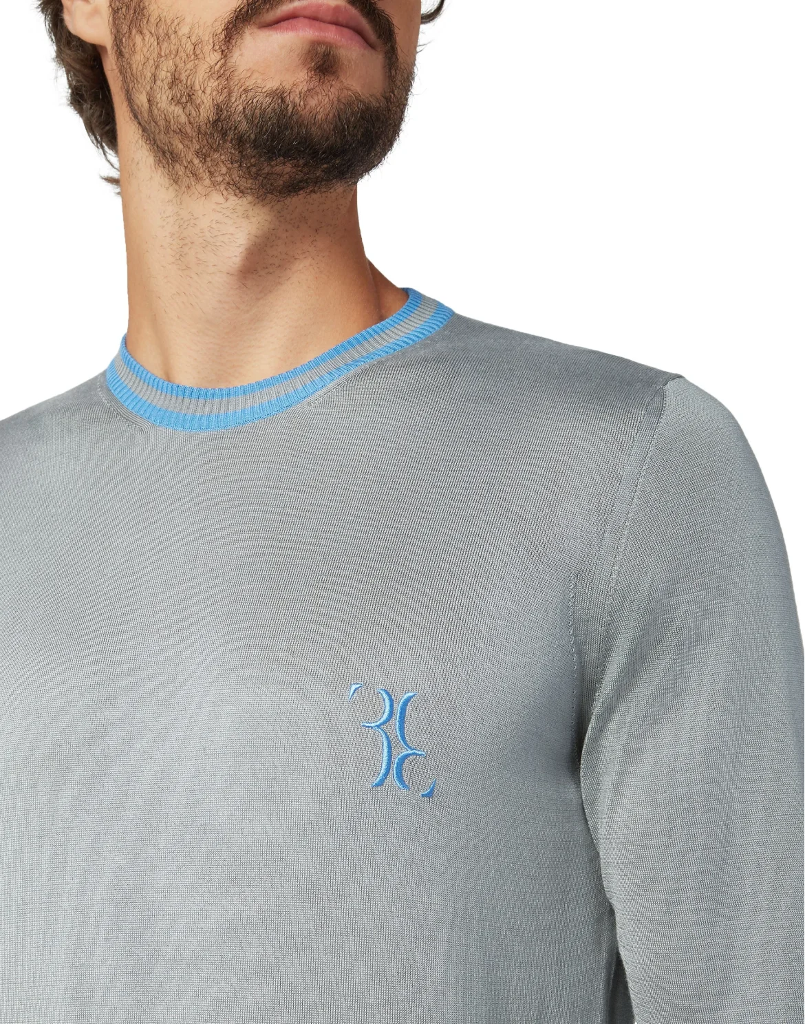 Pullover Round Neck LS Double B, цвет: Серый