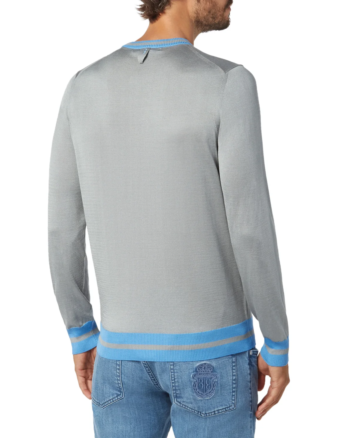 Pullover Round Neck LS Double B, цвет: Серый