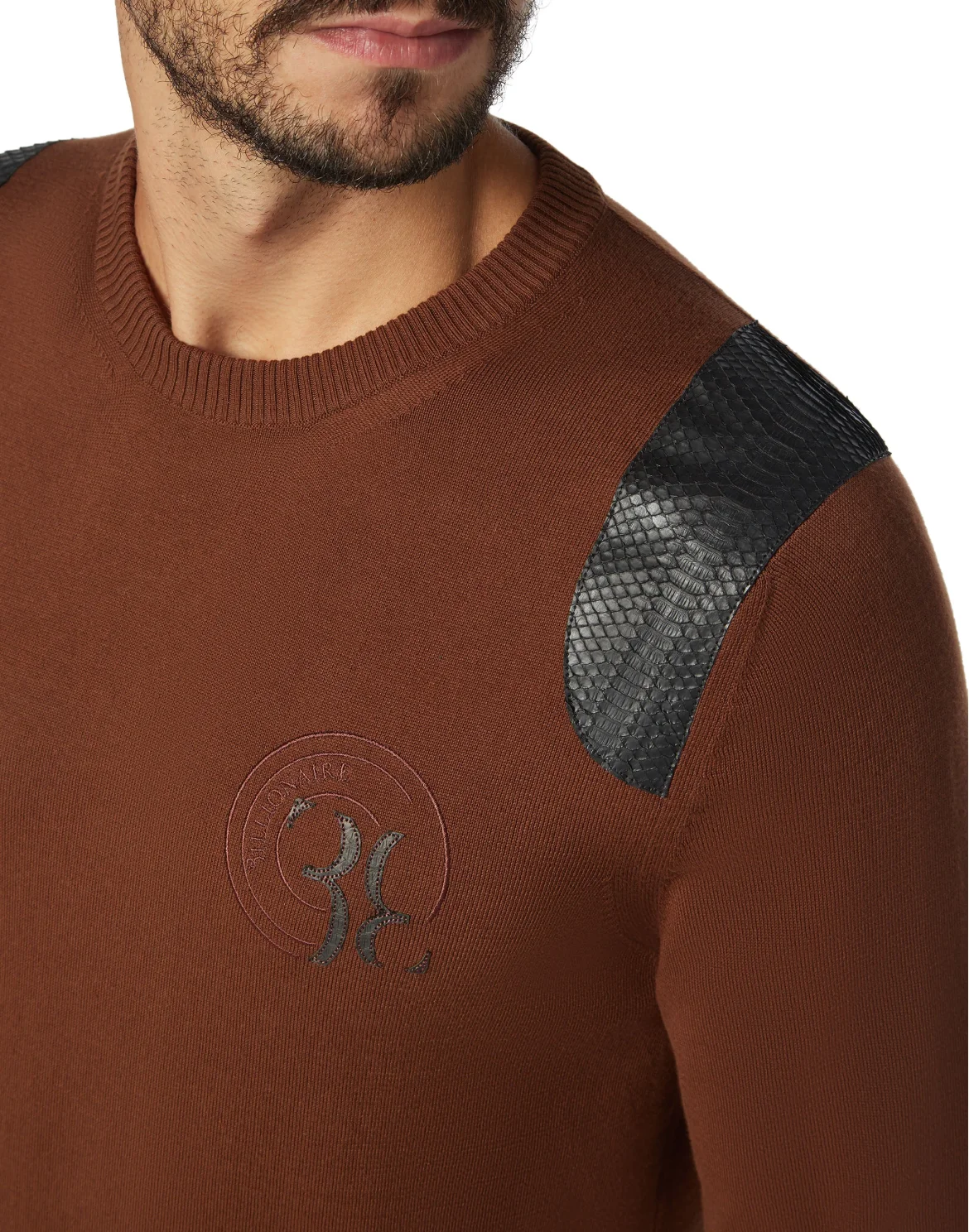 Pullover Round Neck LS Luxury, цвет: Коричневый