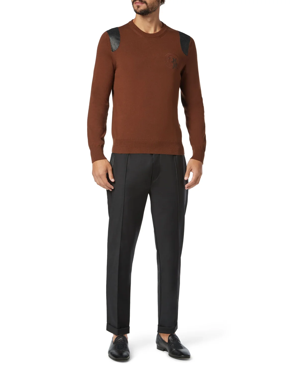 Pullover Round Neck LS Luxury, цвет: Коричневый