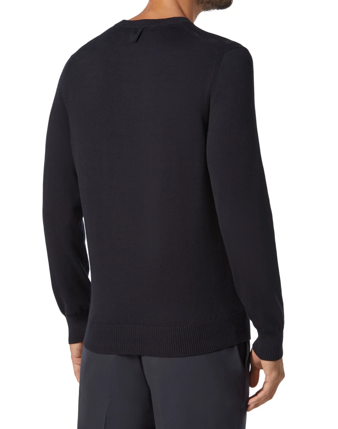 Pullover Round Neck LS Braid, цвет: Синий