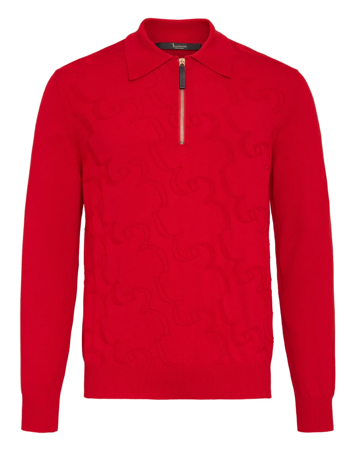 Pullover zip mock Braid, цвет: Красный