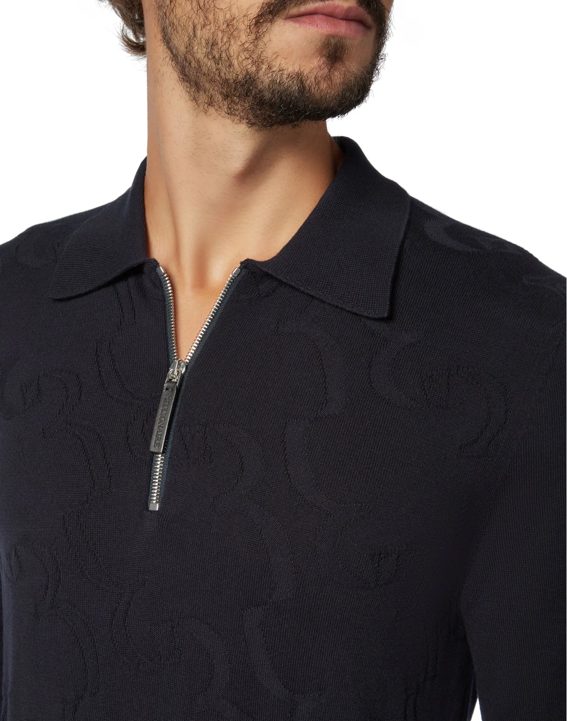 Pullover zip mock Braid, цвет: Синий