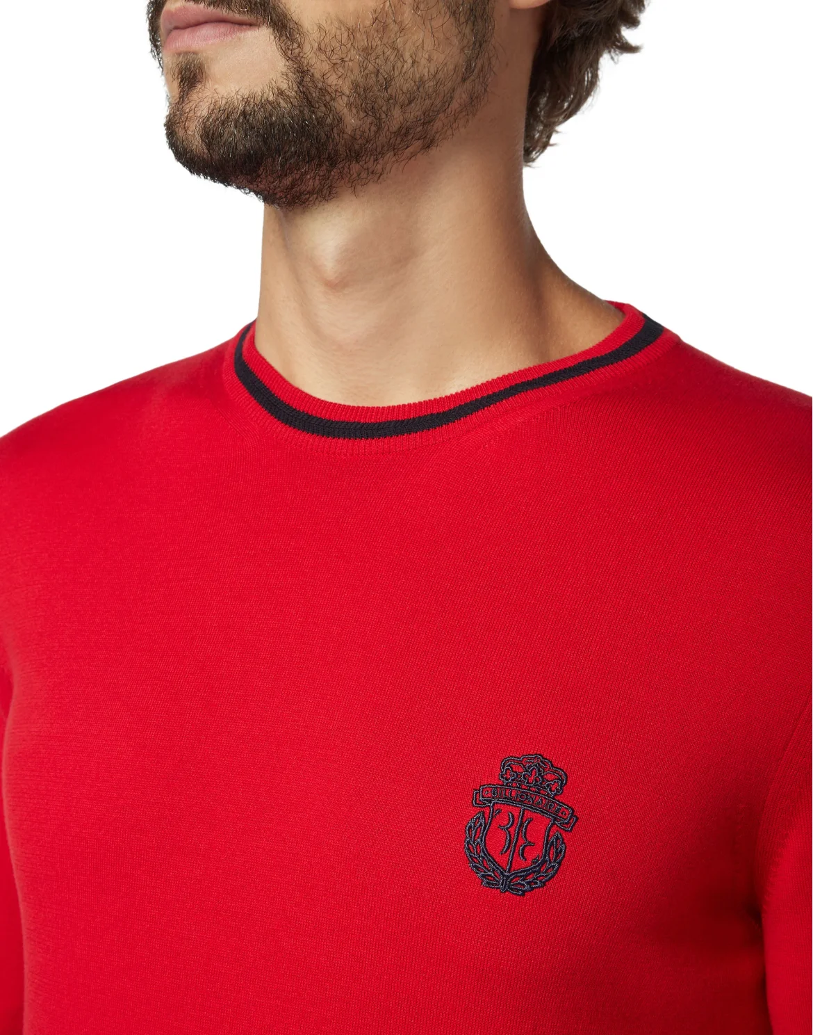 Pullover Round Neck LS Crest, цвет: Красный