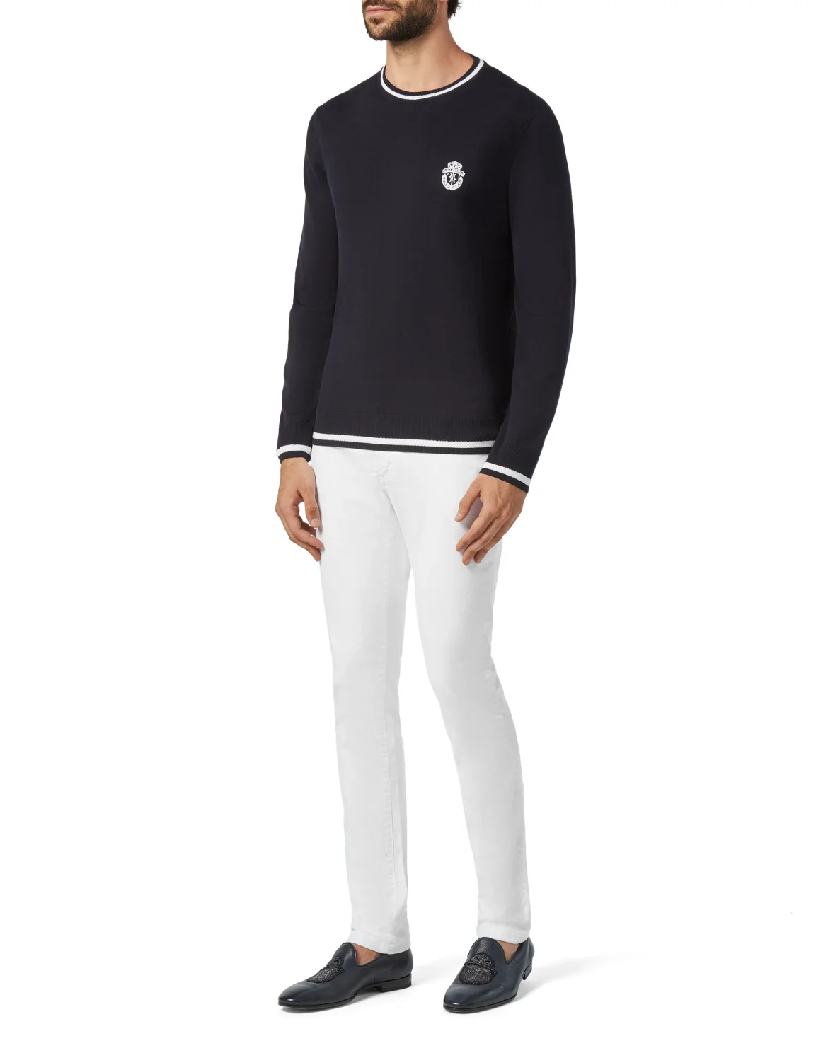 Pullover Round Neck LS Crest, цвет: Синий