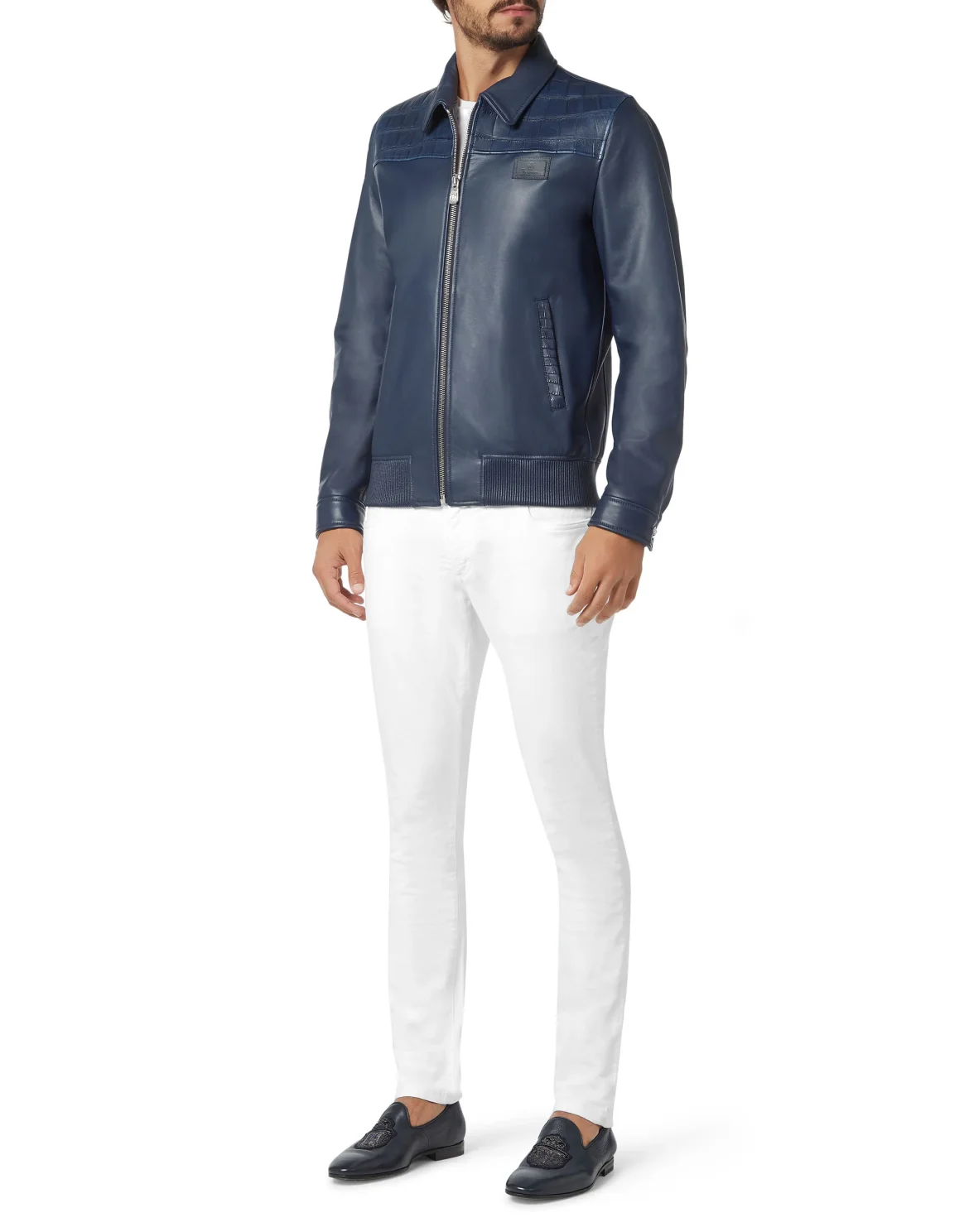 Leather Jacket Double B, цвет: Синий