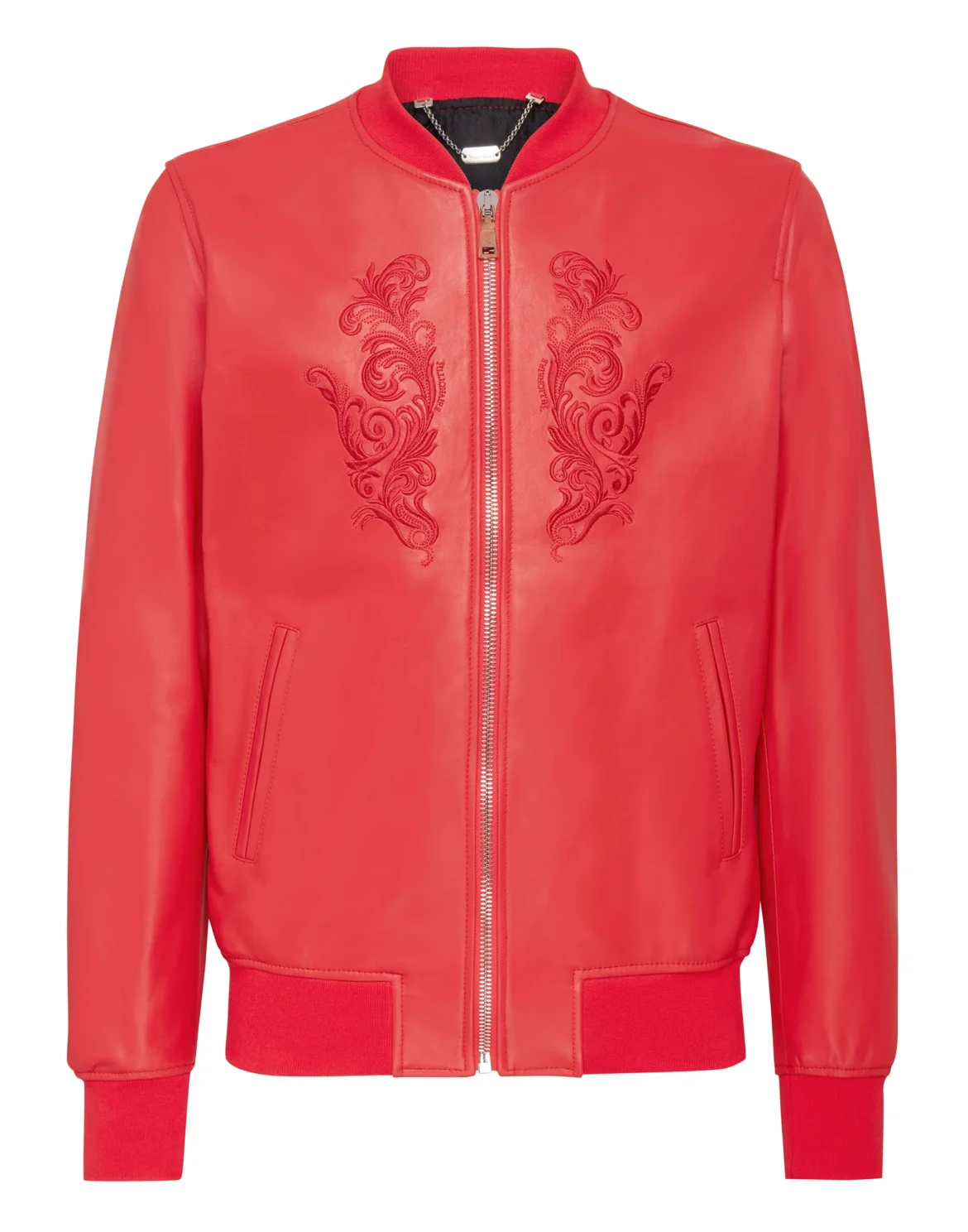Leather Bomber Baroque, цвет: Красный