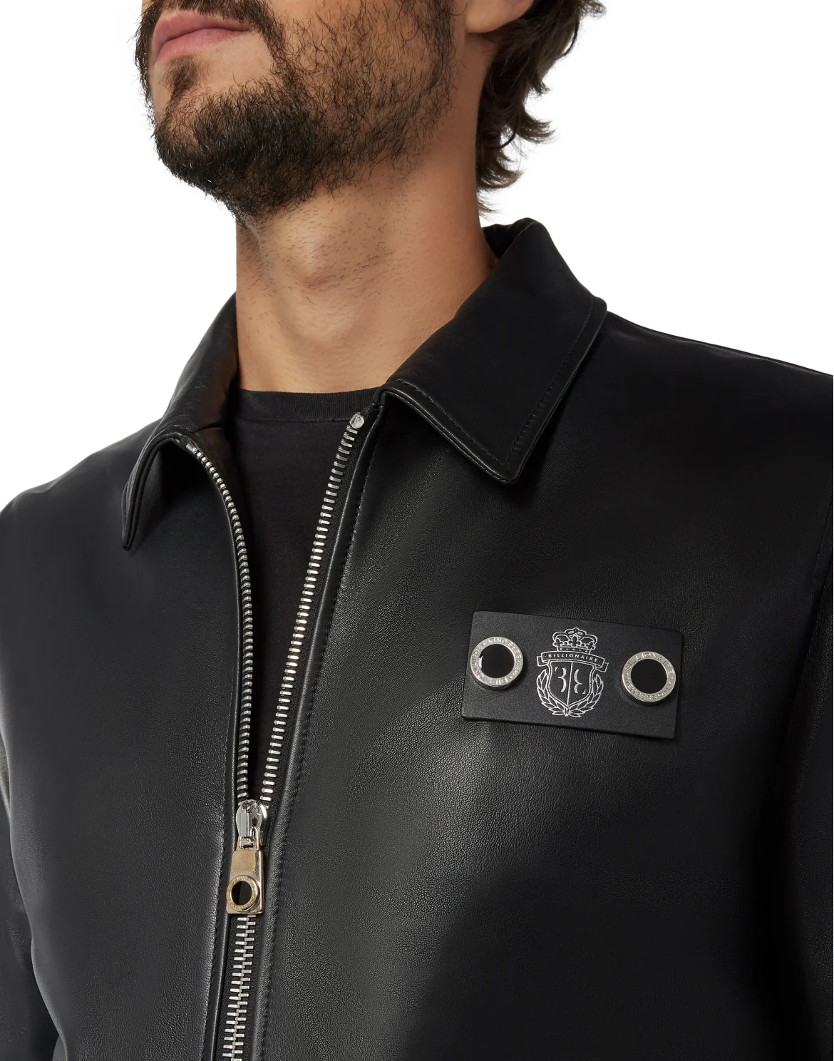 Leather Bomber Crest, цвет: Черный