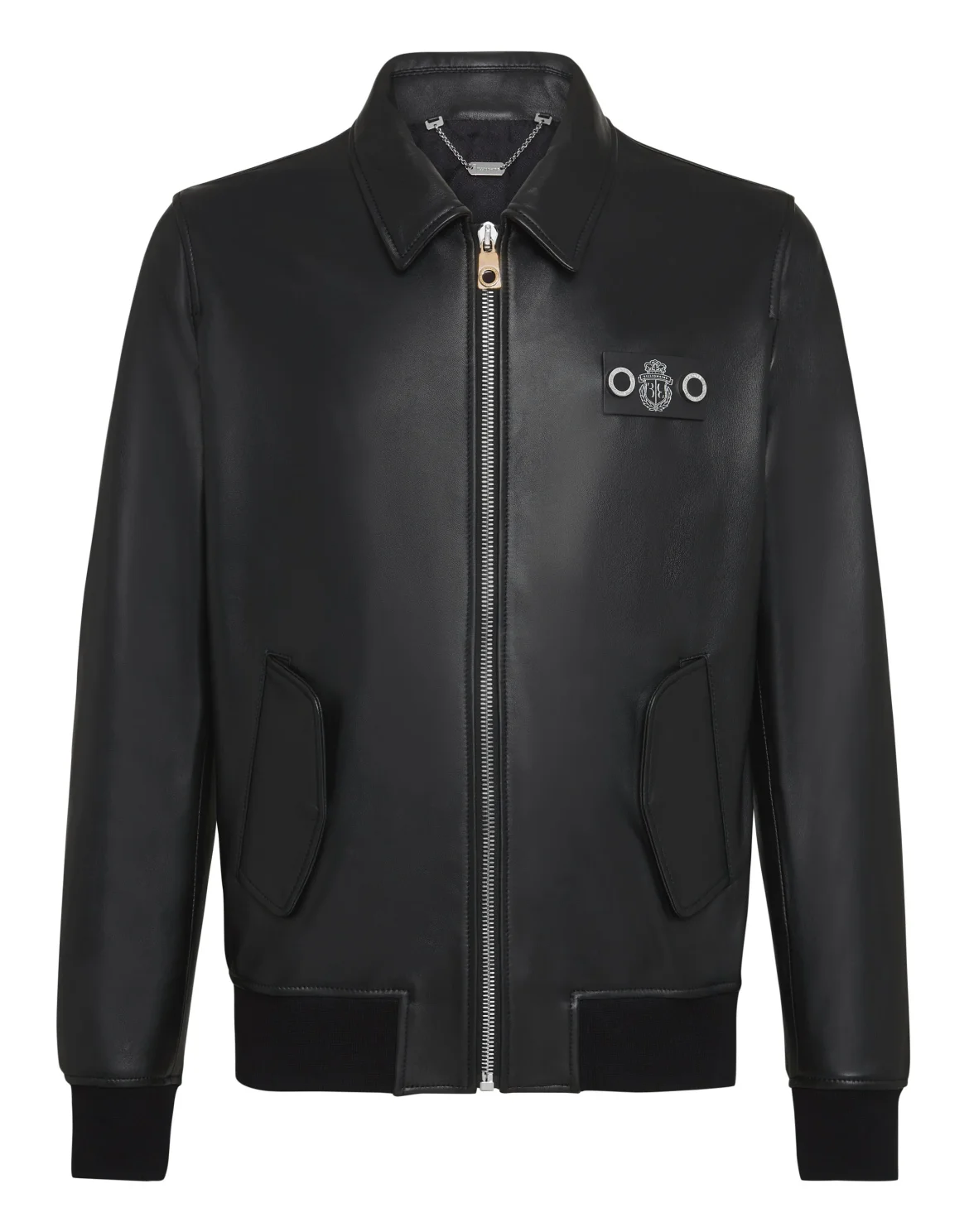 Leather Bomber Crest, цвет: Черный