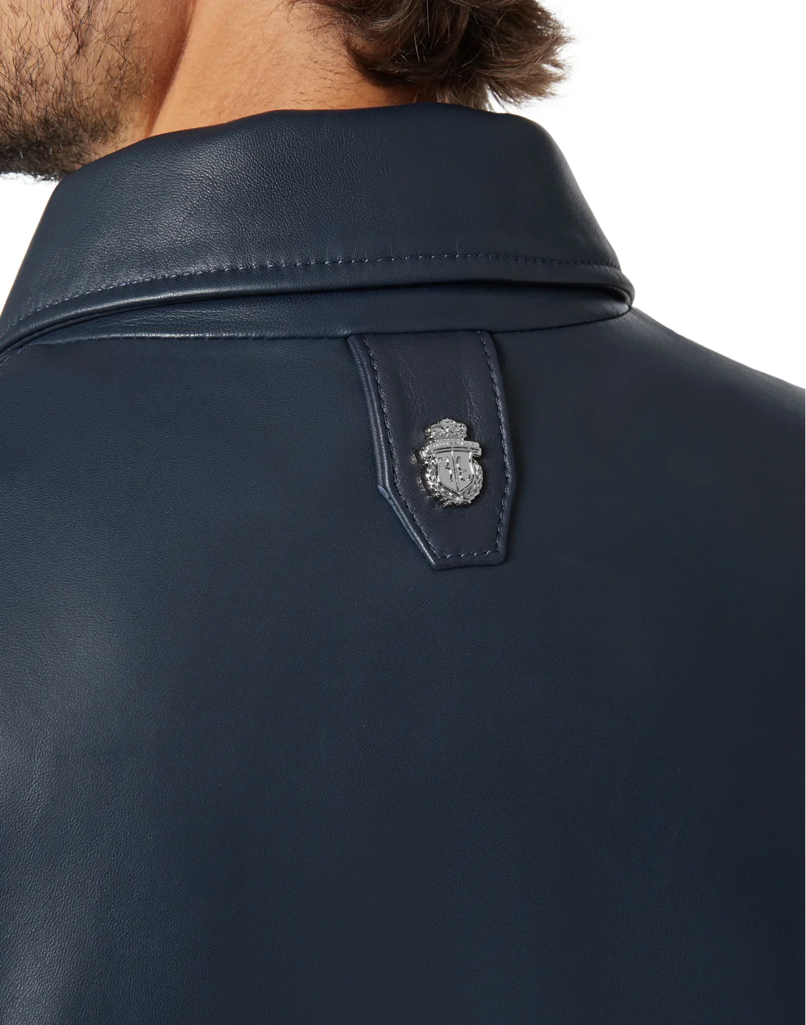 Leather Bomber Crest, цвет: Синий