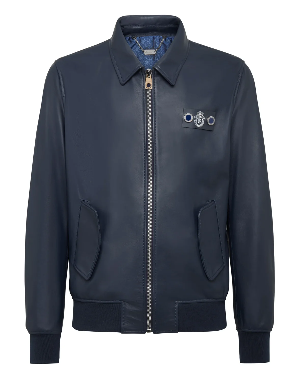 Leather Bomber Crest, цвет: Синий