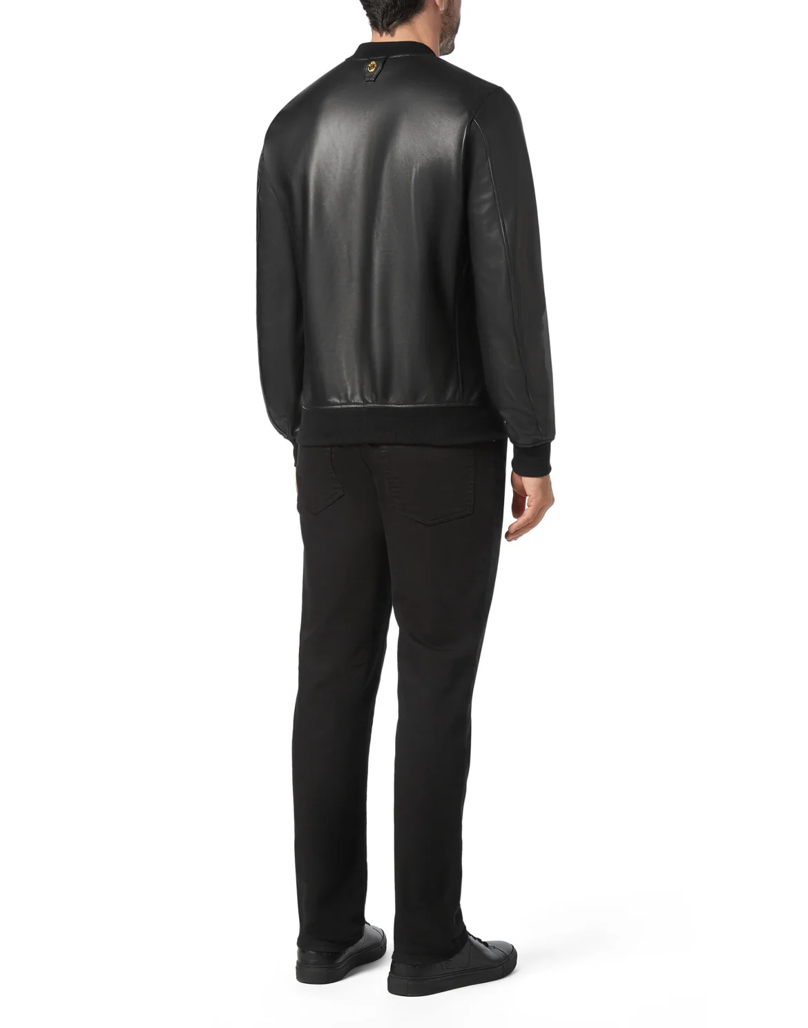 Leather Bomber Baroque, цвет: Черный