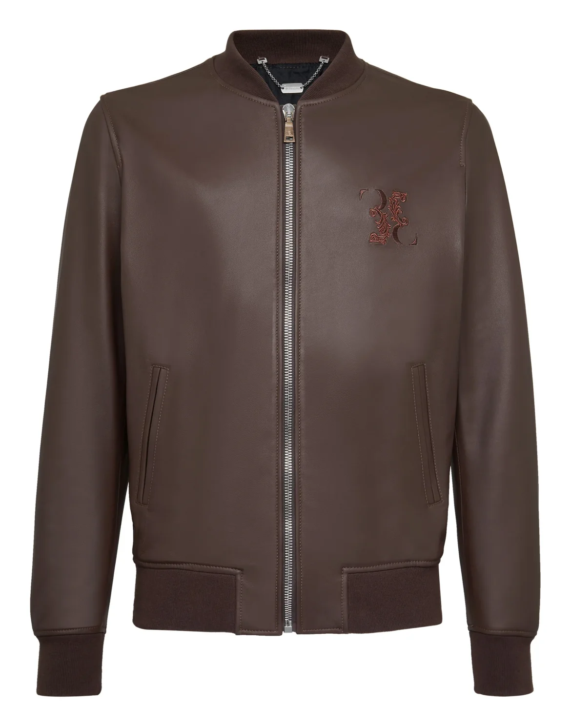 Leather Bomber Baroque, цвет: Коричневый