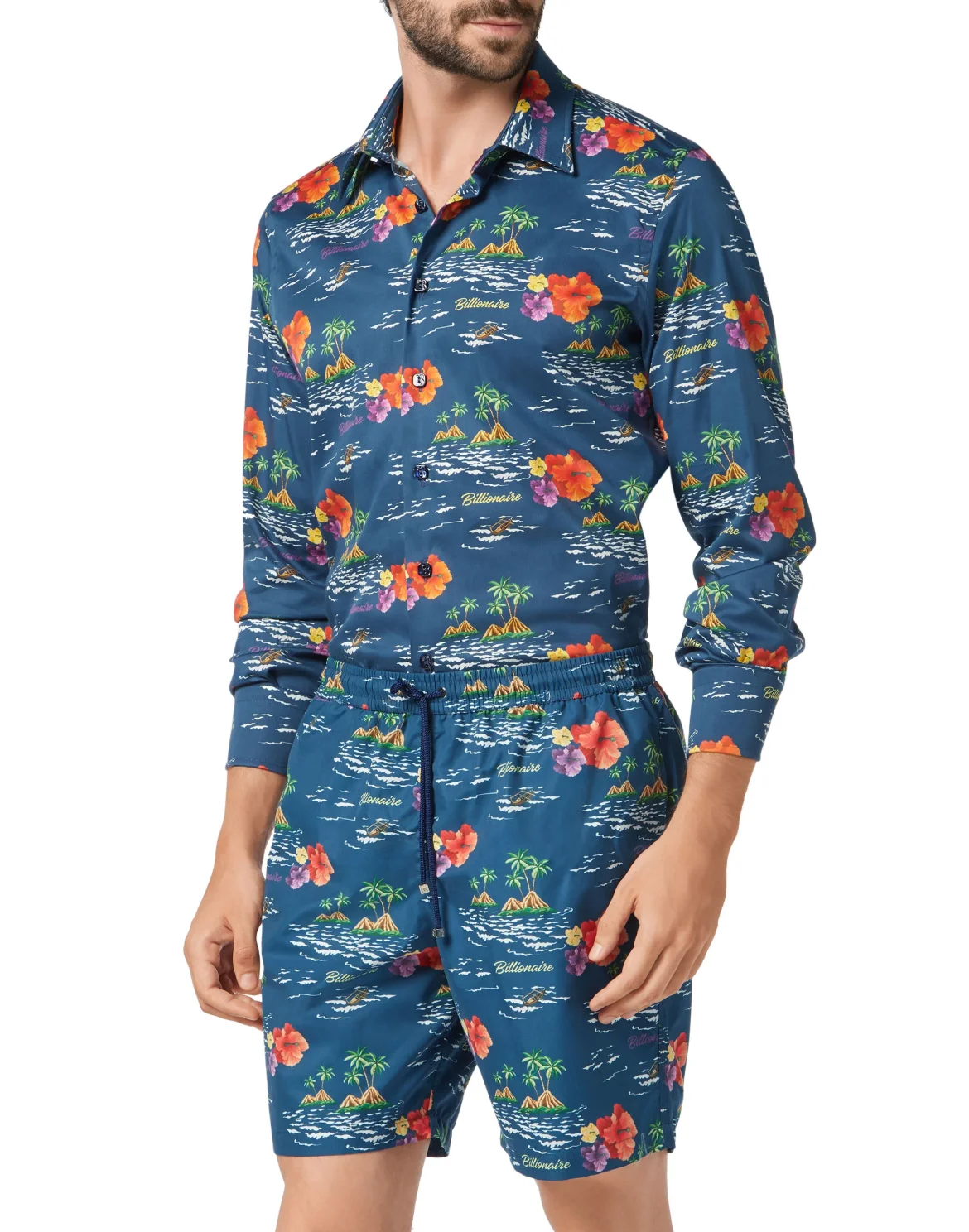 Beachwear Long Trousers Palms, цвет: Синий