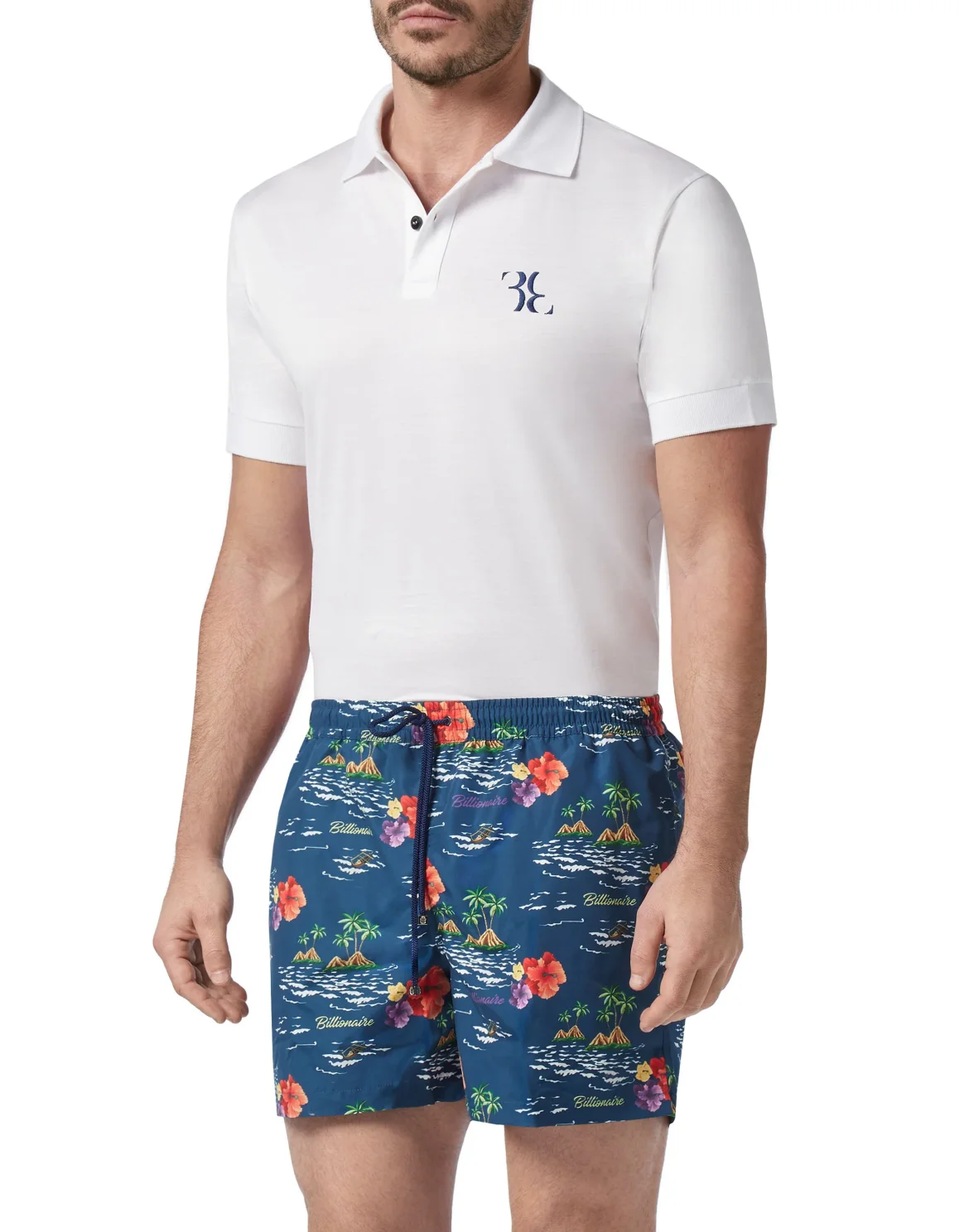 Beachwear Short Trousers Palms, цвет: Синий
