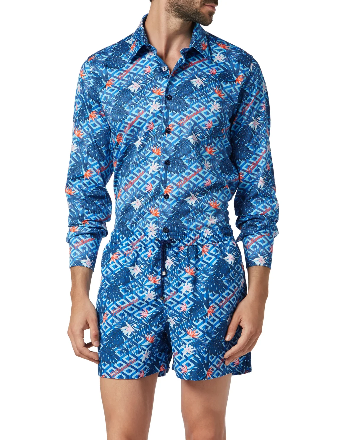 Beachwear Short Trousers Palms, цвет: Синий