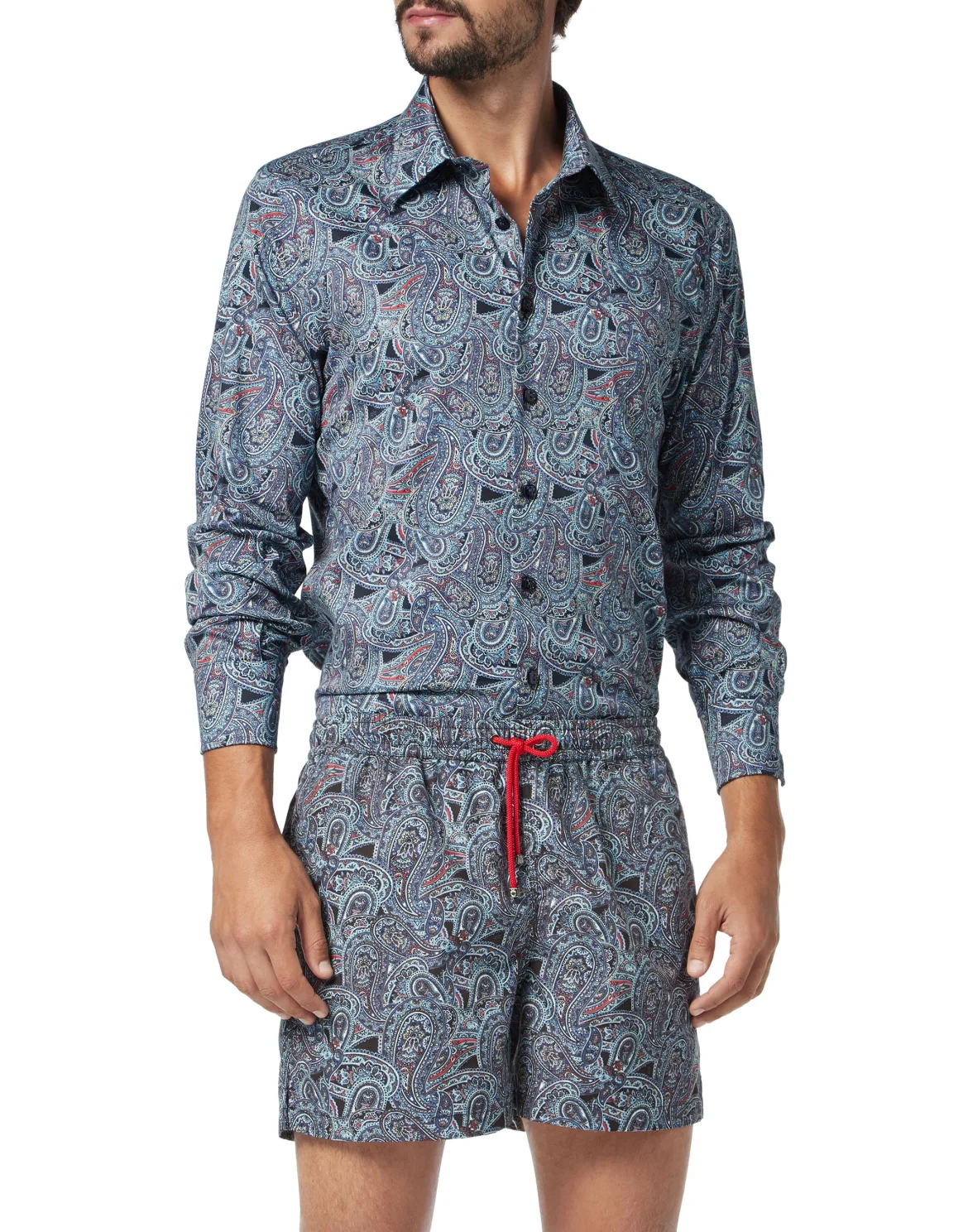 Beachwear Short Trousers Paisley, цвет: Черный