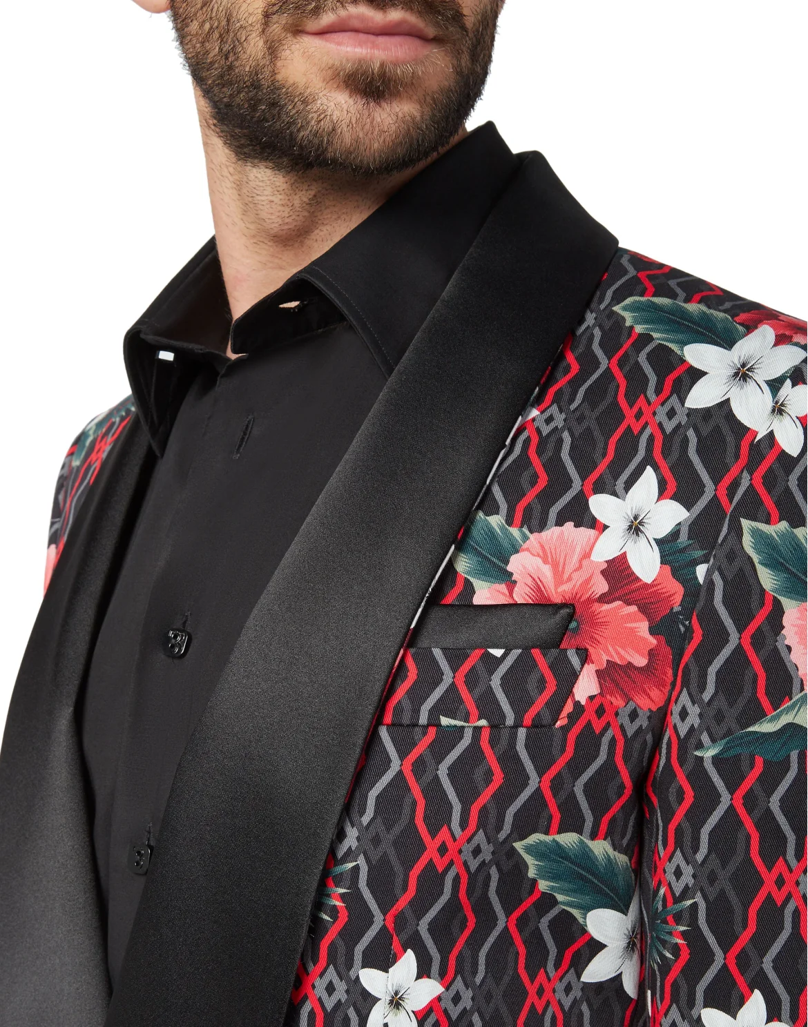 Blazer Super Slim Fit Flowers, цвет: Черный