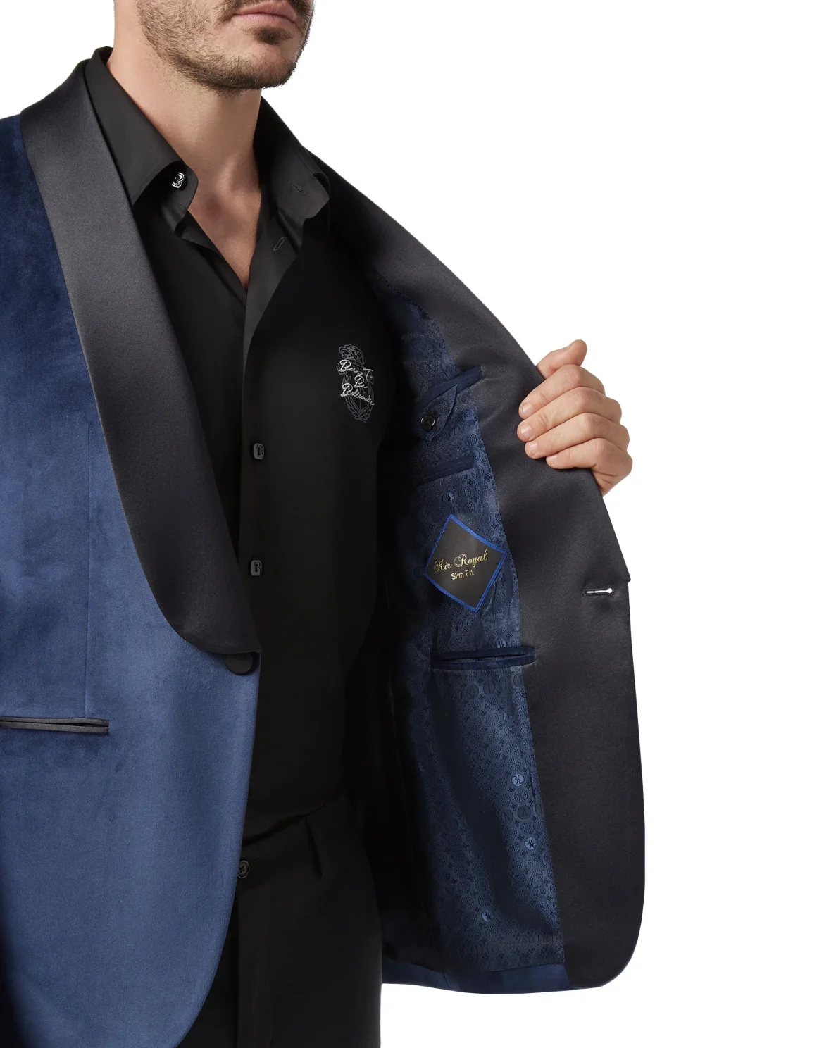 Blazer Slim Fit Elegant, цвет: Синий