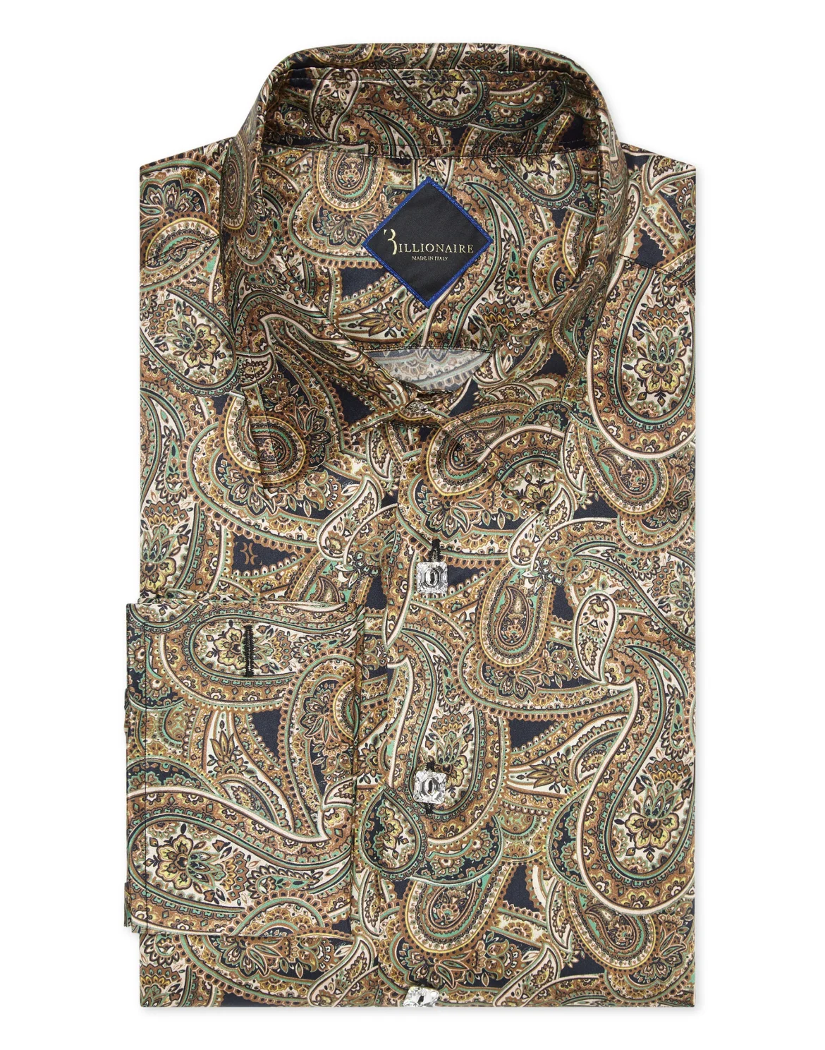 Shirt Gold Cut LS/Milano Paisley, цвет: Черный