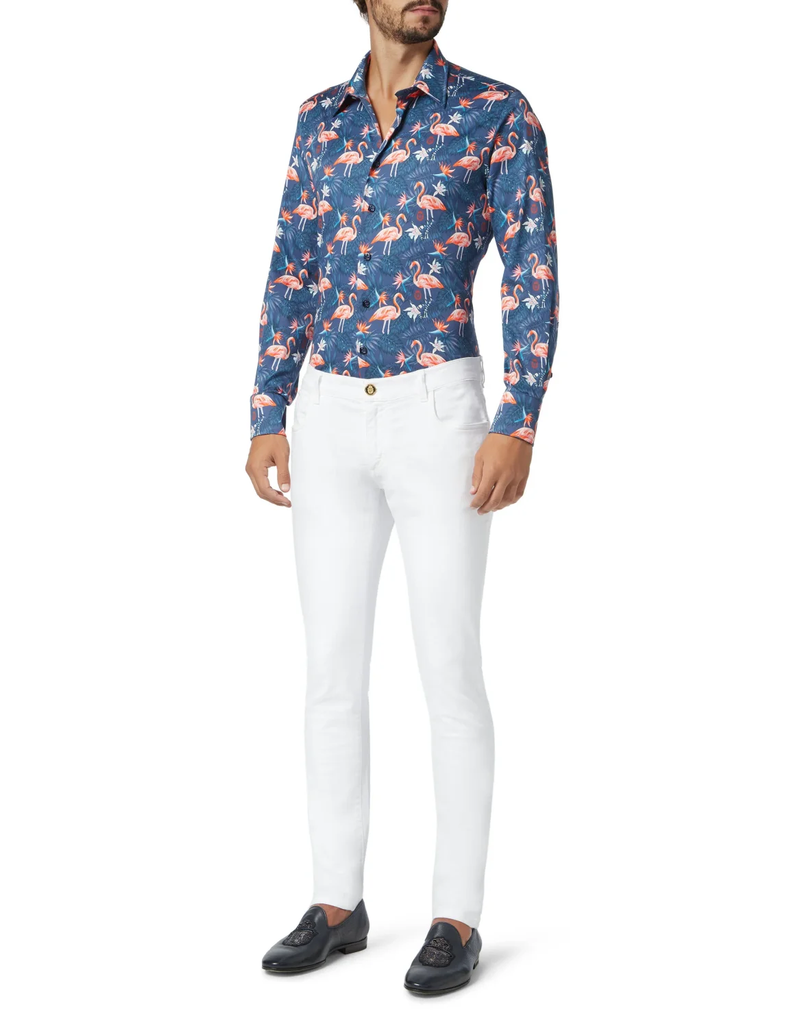 Shirt Silver Cut LS/Milano Palms, цвет: Синий
