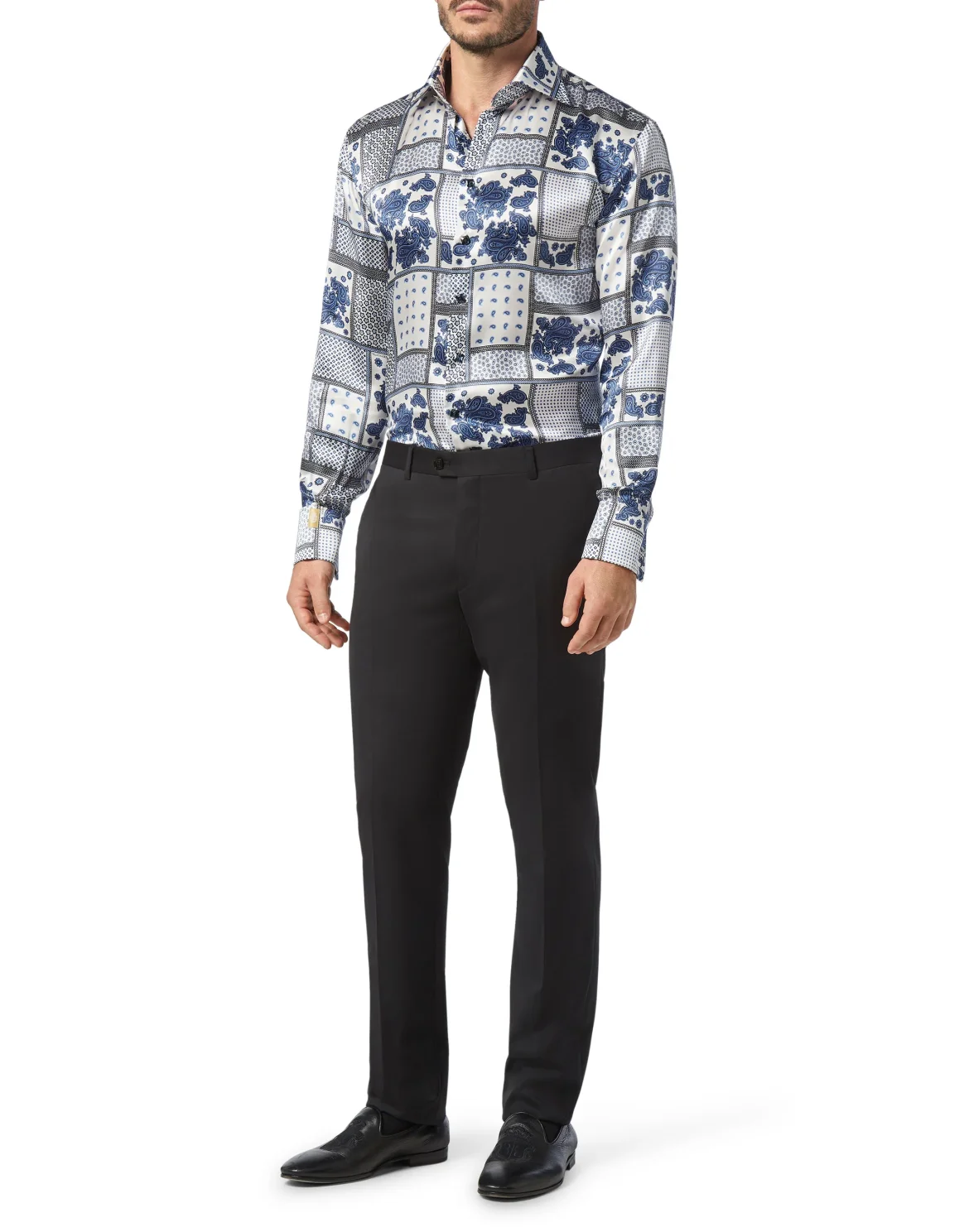 Shirt Gold Cut LS/Flavio Paisley, цвет: Белый