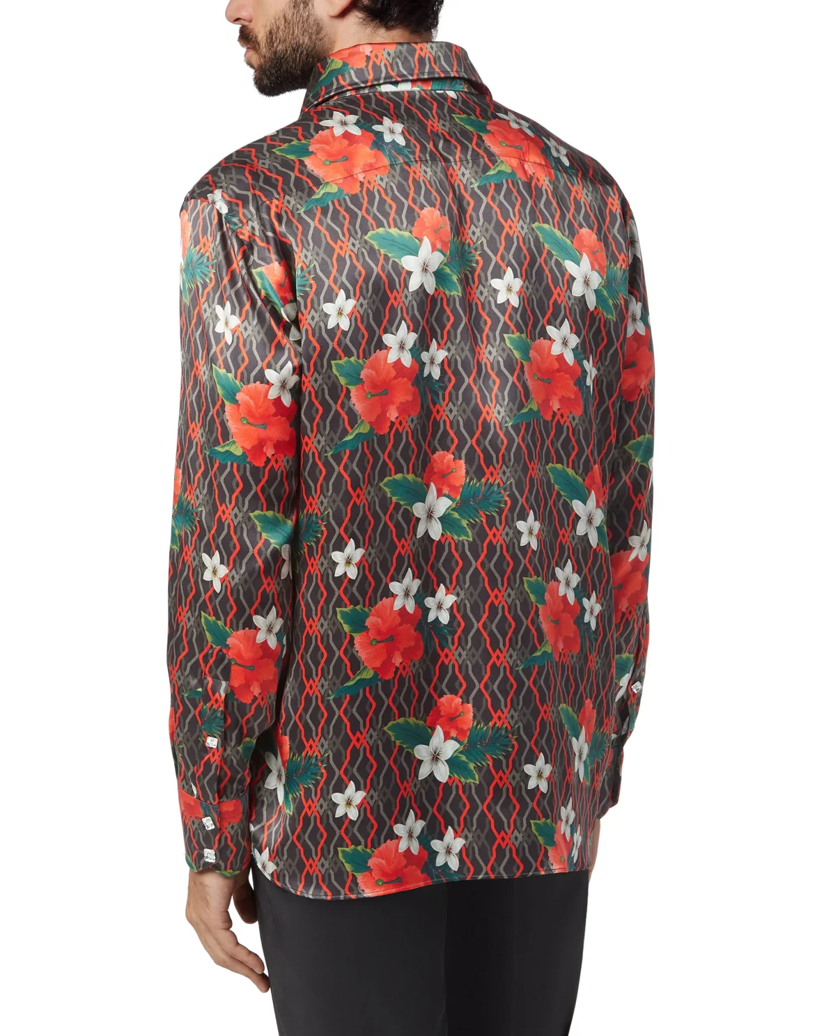 Shirt Gold Cut LS/Flavio Flowers, цвет: Черный