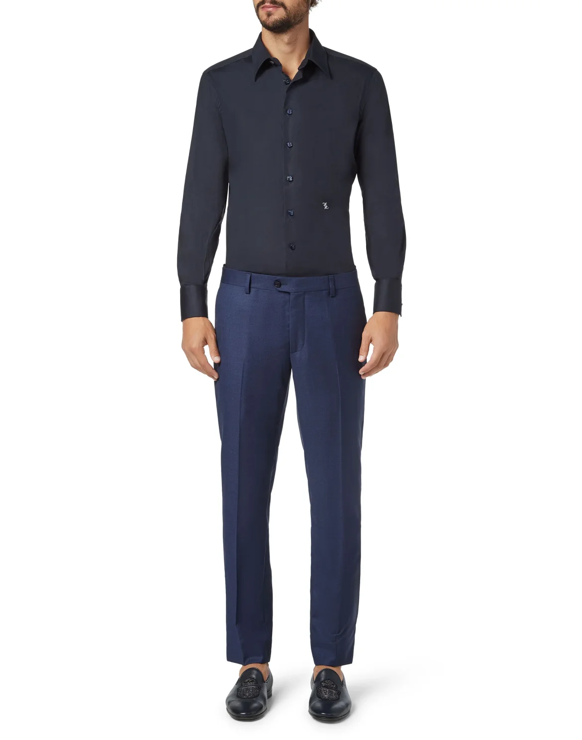 Shirt Silver Cut LS/Milano Double B, цвет: Синий