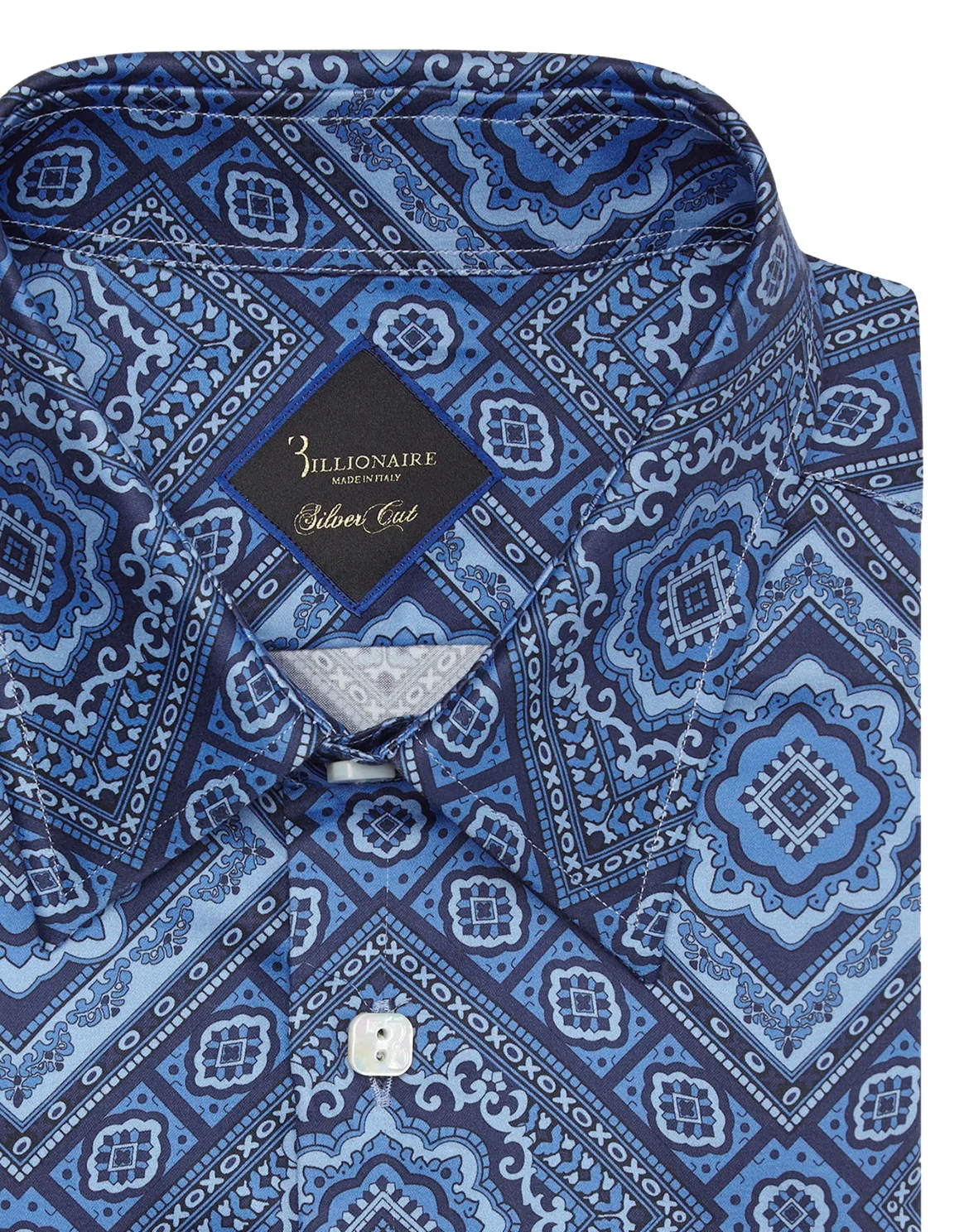 Shirt Silver Cut LS/Milano Paisley, цвет: Синий
