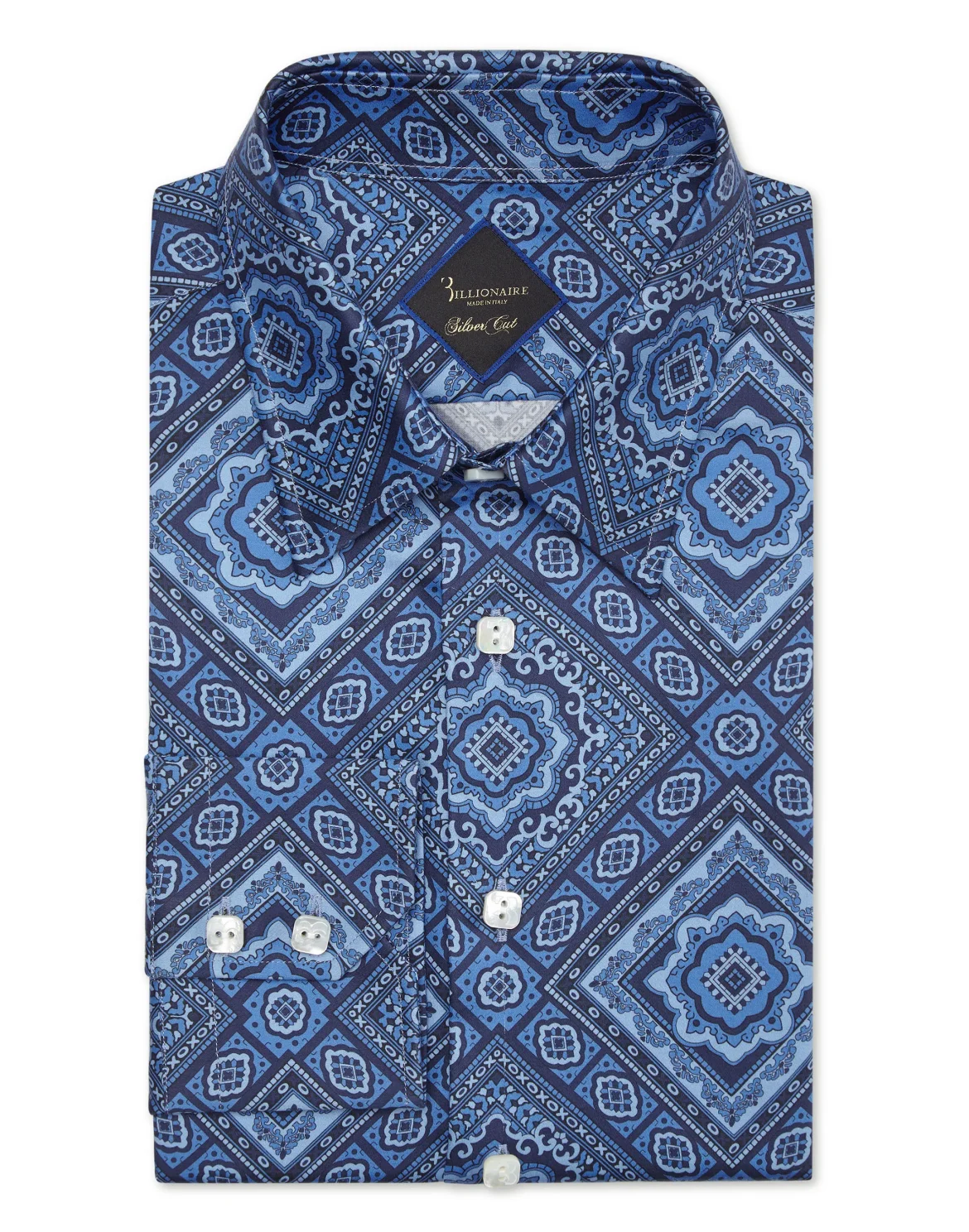 Shirt Silver Cut LS/Milano Paisley, цвет: Синий