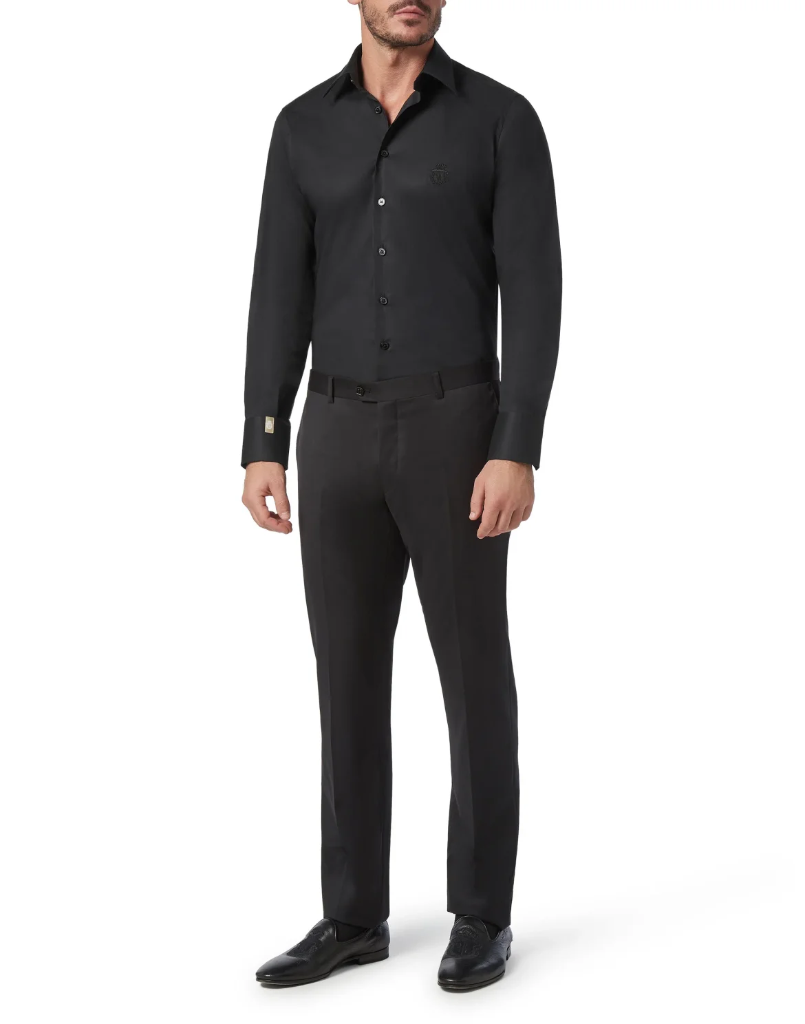 Shirt Gold Cut LS/Milano Crest, цвет: Черный