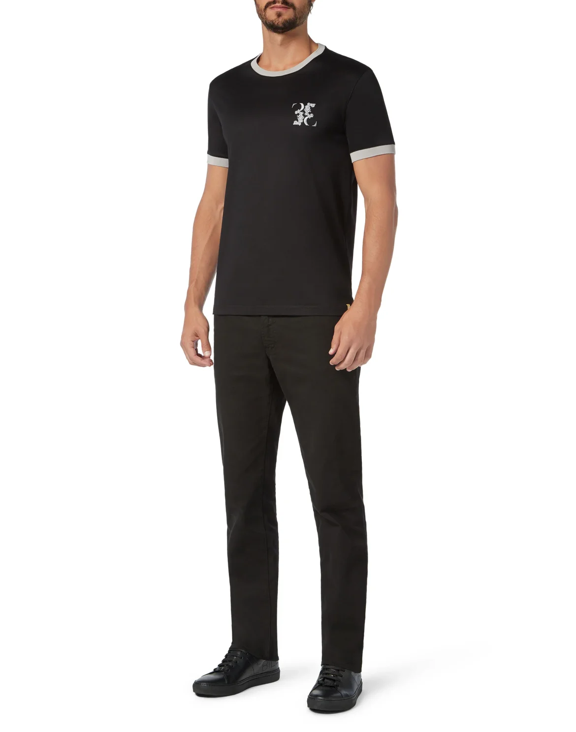 T-shirt Round Neck SS Baroque, цвет: Черный