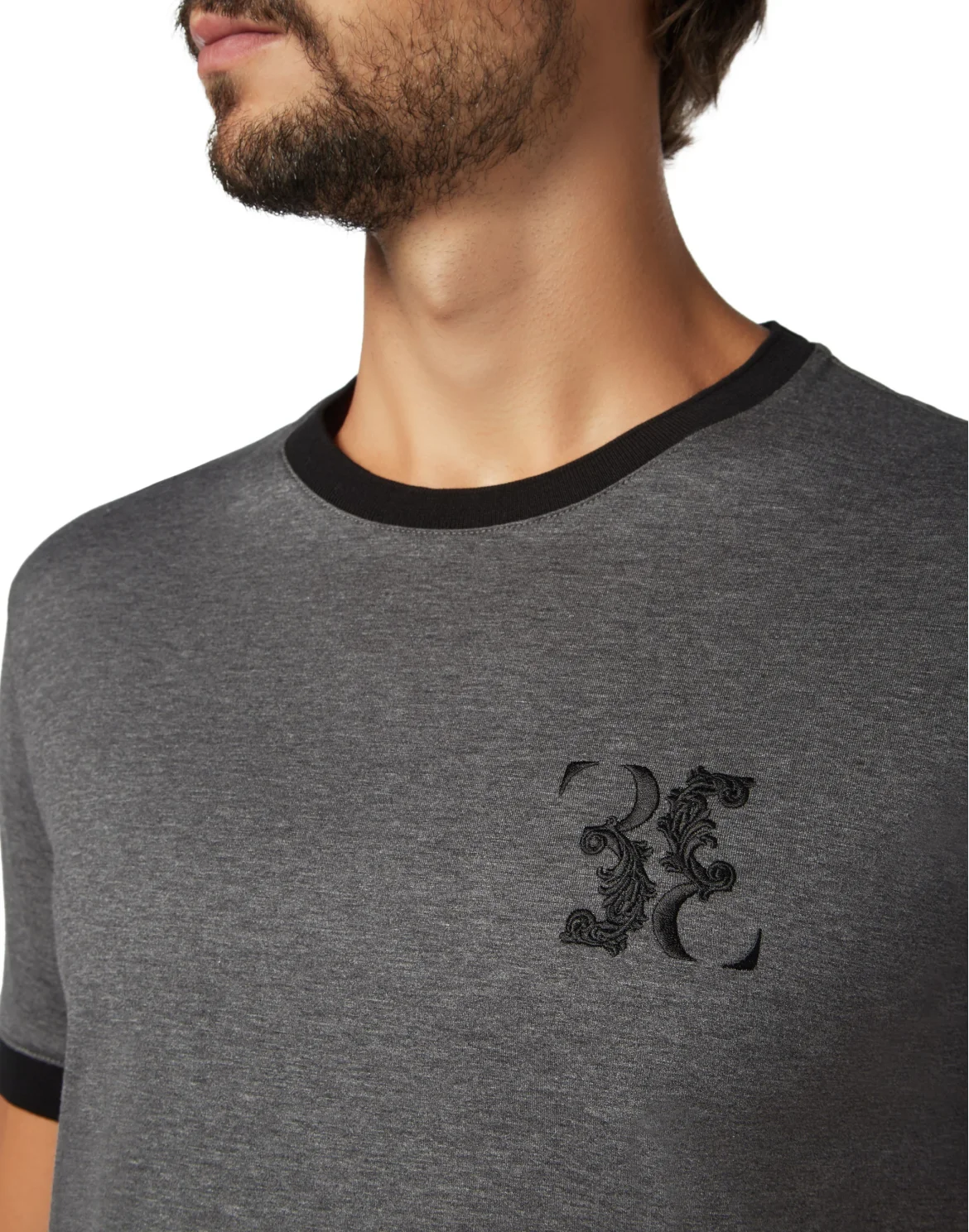 T-shirt Round Neck SS Baroque, цвет: Серый