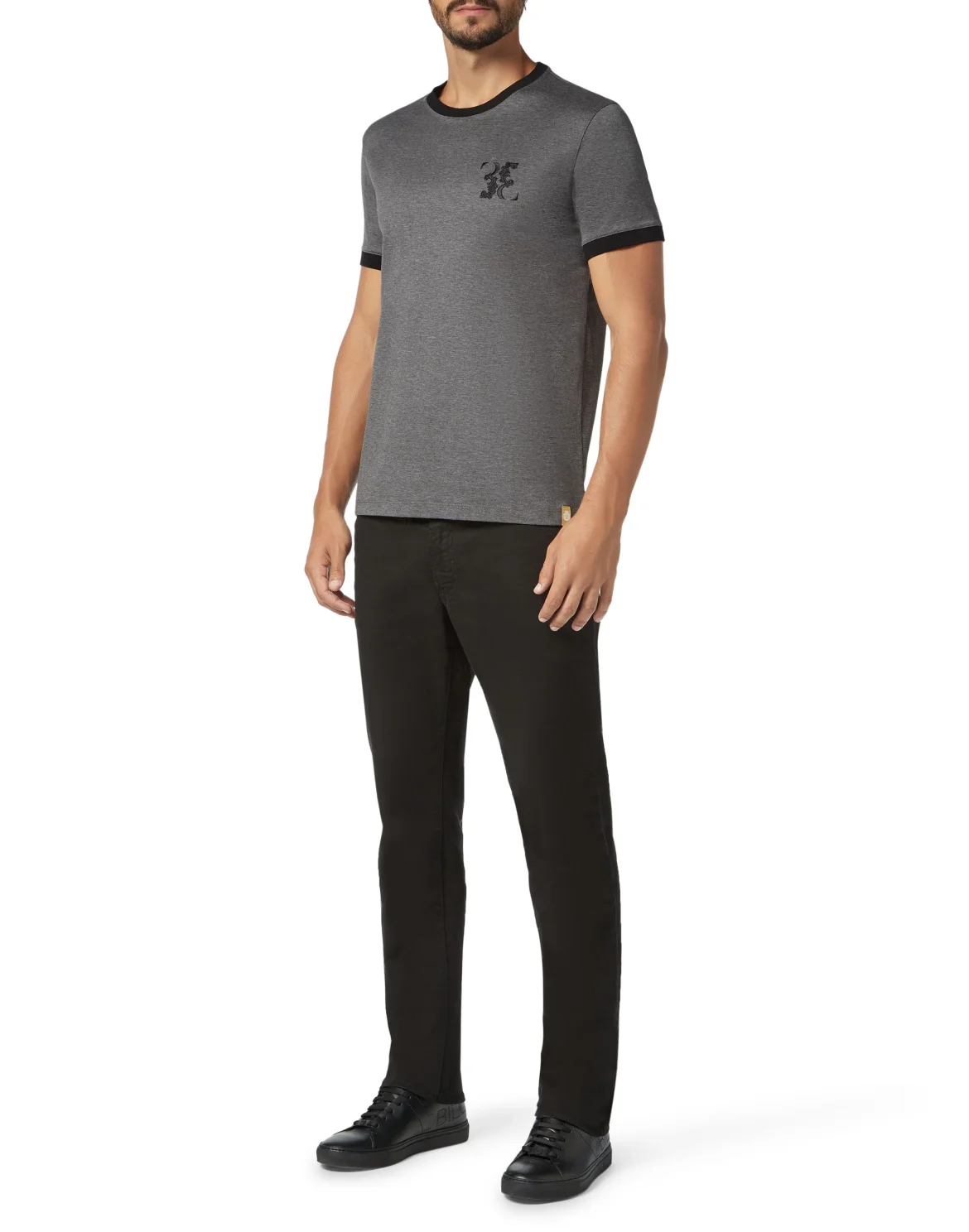 T-shirt Round Neck SS Baroque, цвет: Серый