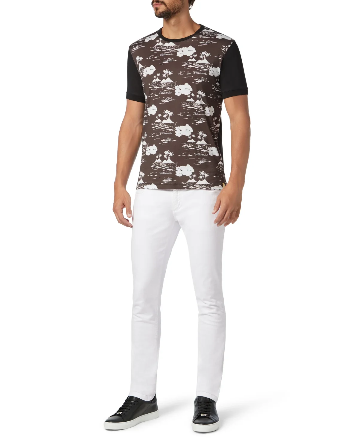 T-shirt Round Neck SS Palms, цвет: Черный