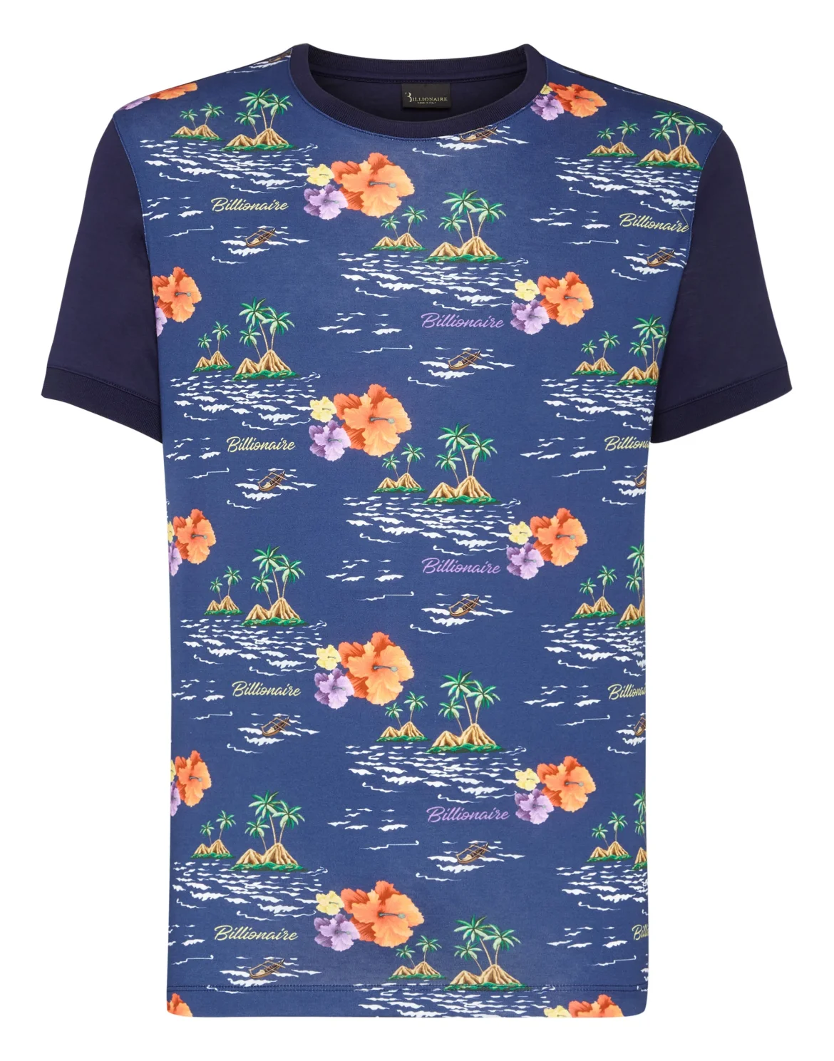 T-shirt Round Neck SS Palms, цвет: Синий