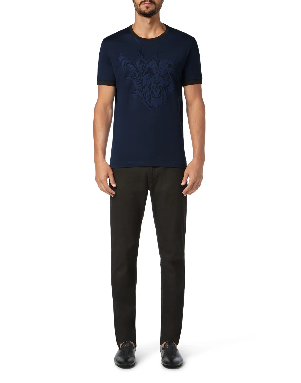 T-shirt Round Neck SS Lion, цвет: Черный