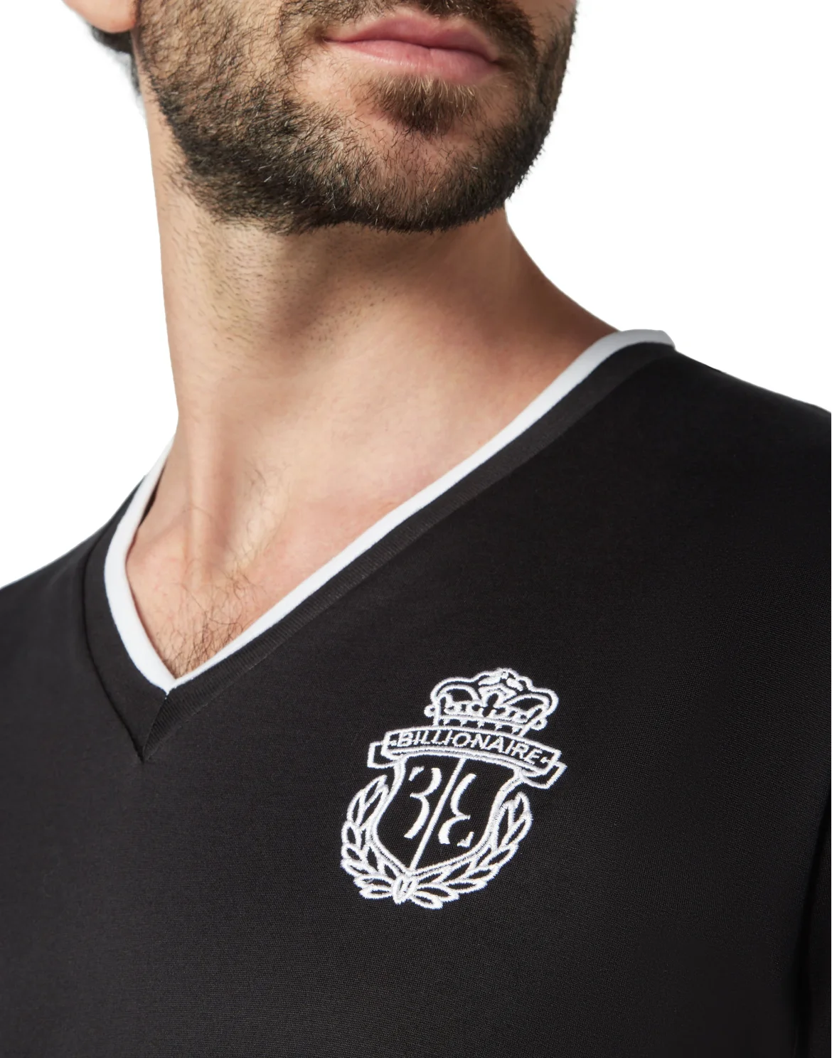 T-shirt V-Neck SS Crest, цвет: Черный