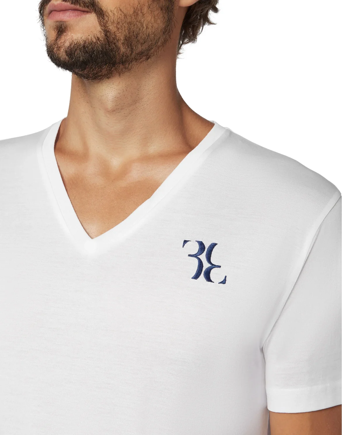 T-shirt V-Neck SS Double B, цвет: Белый