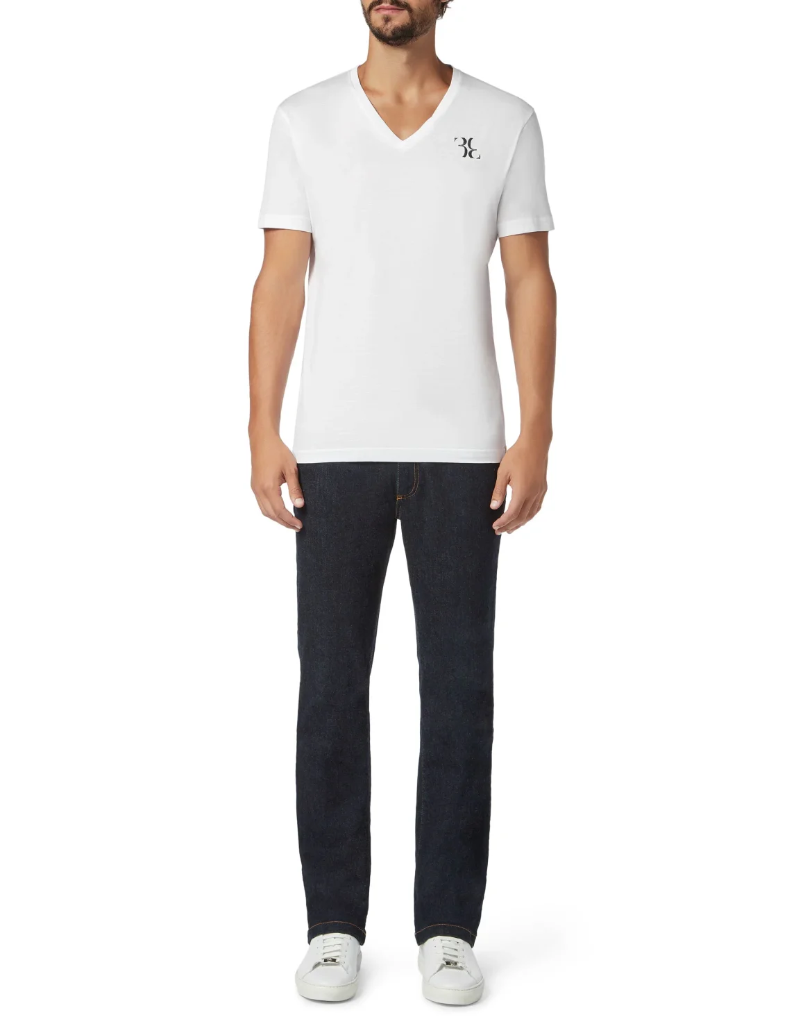 T-shirt V-Neck SS Double B, цвет: Белый