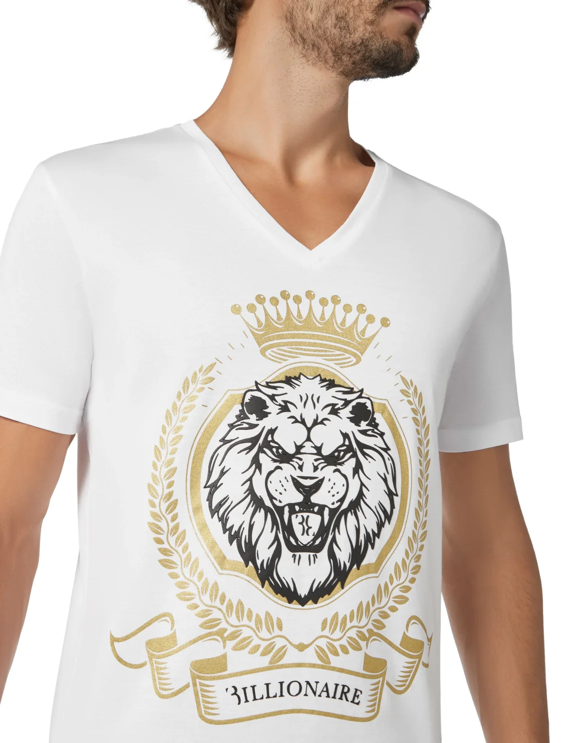 T-shirt V-Neck SS Lion, цвет: Белый
