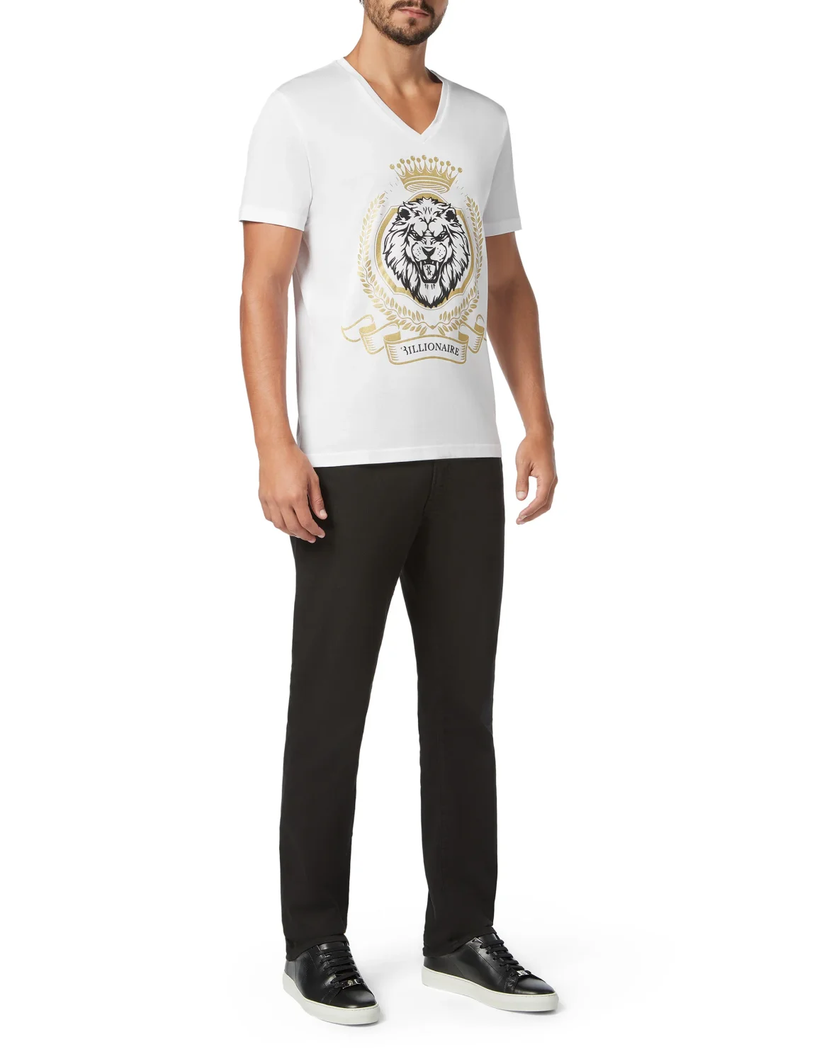 T-shirt V-Neck SS Lion, цвет: Белый